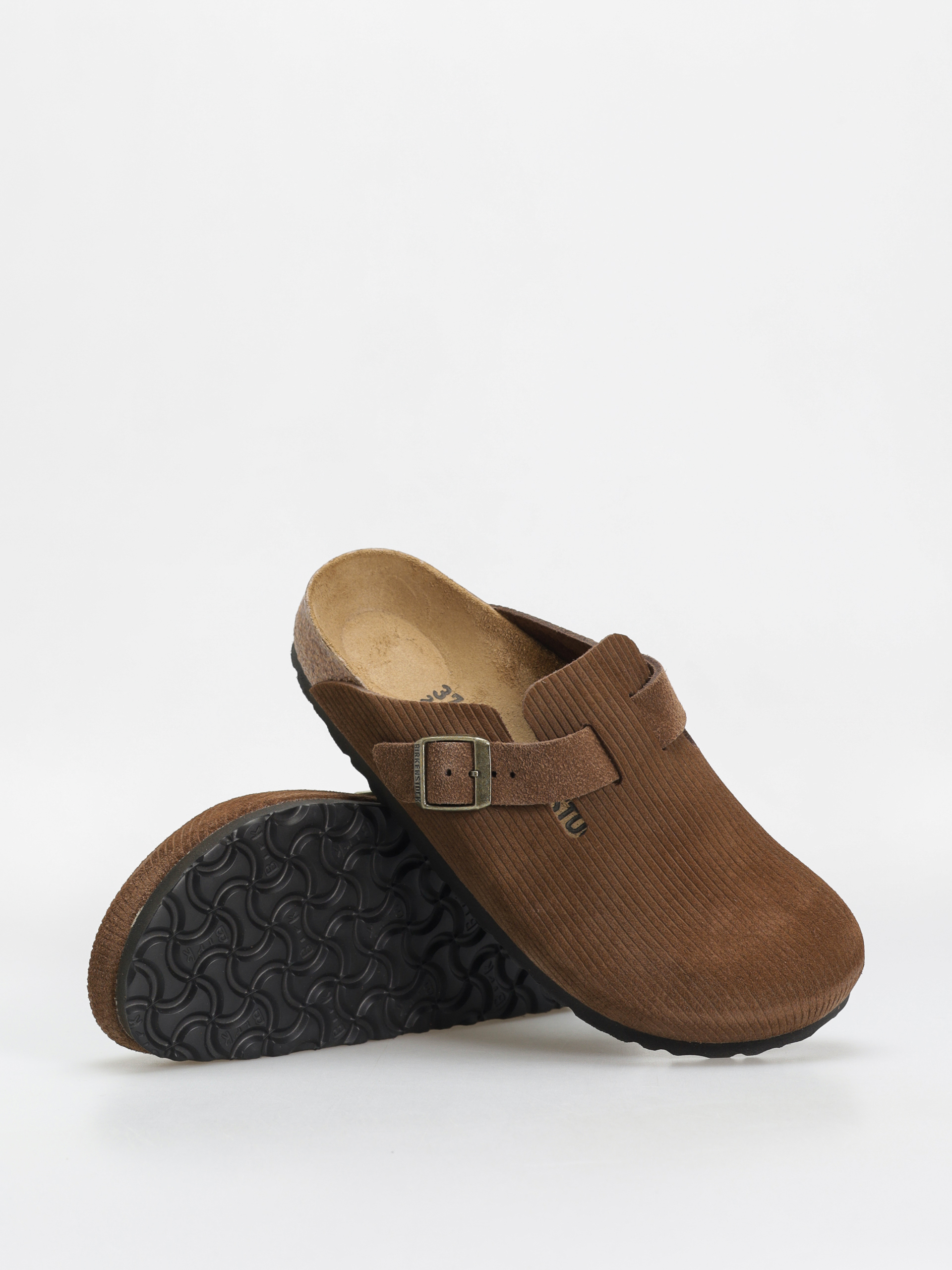 Birkenstock Boston Suede Embossed Narrow Wmn Flip-flop papucsok (corduroy dark tea)