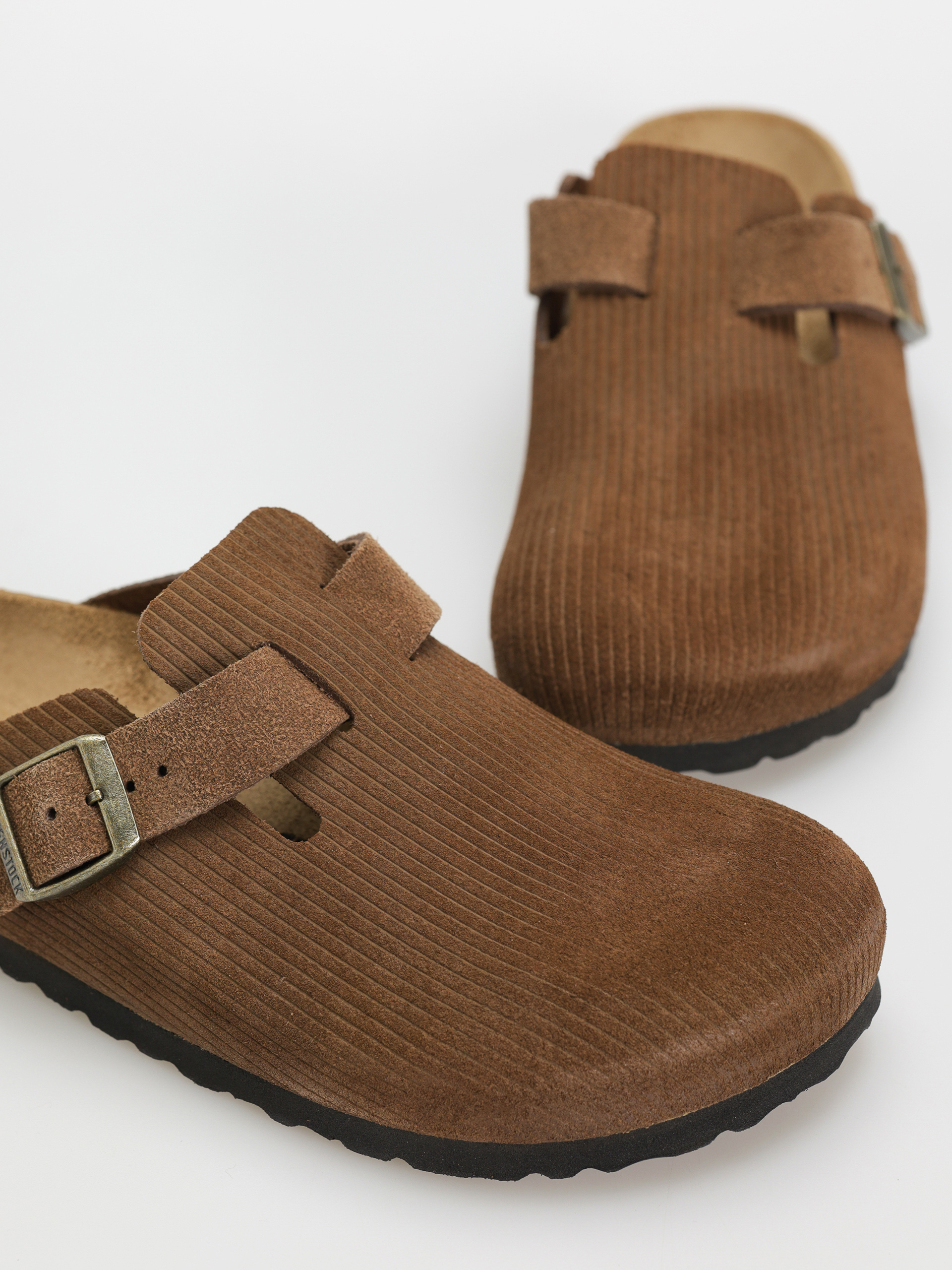 Birkenstock Boston Suede Embossed Narrow Wmn Flip-flop papucsok (corduroy dark tea)