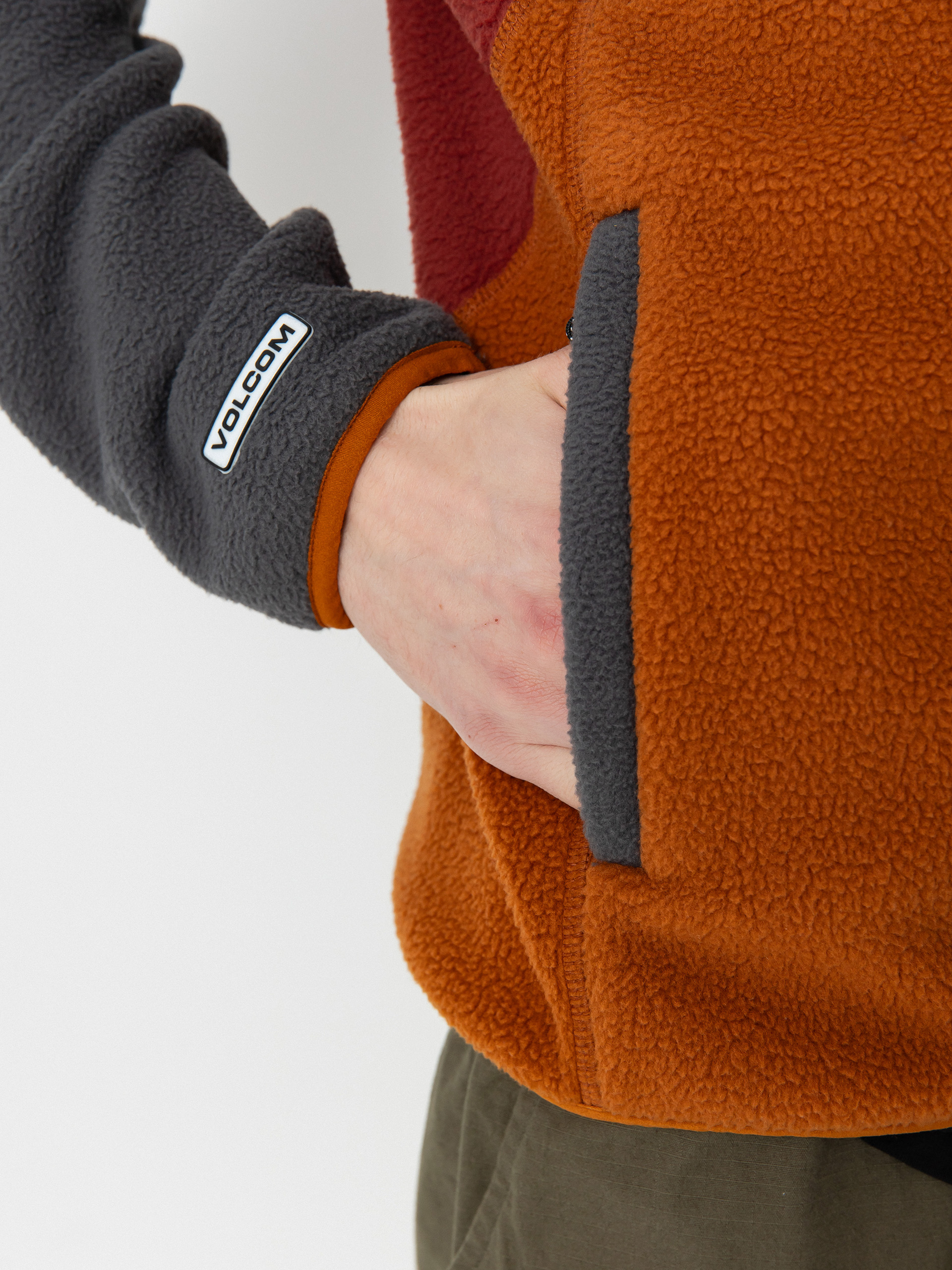 Férfi Thermo pulóver Volcom Fleecer Full Zip (charcoal)