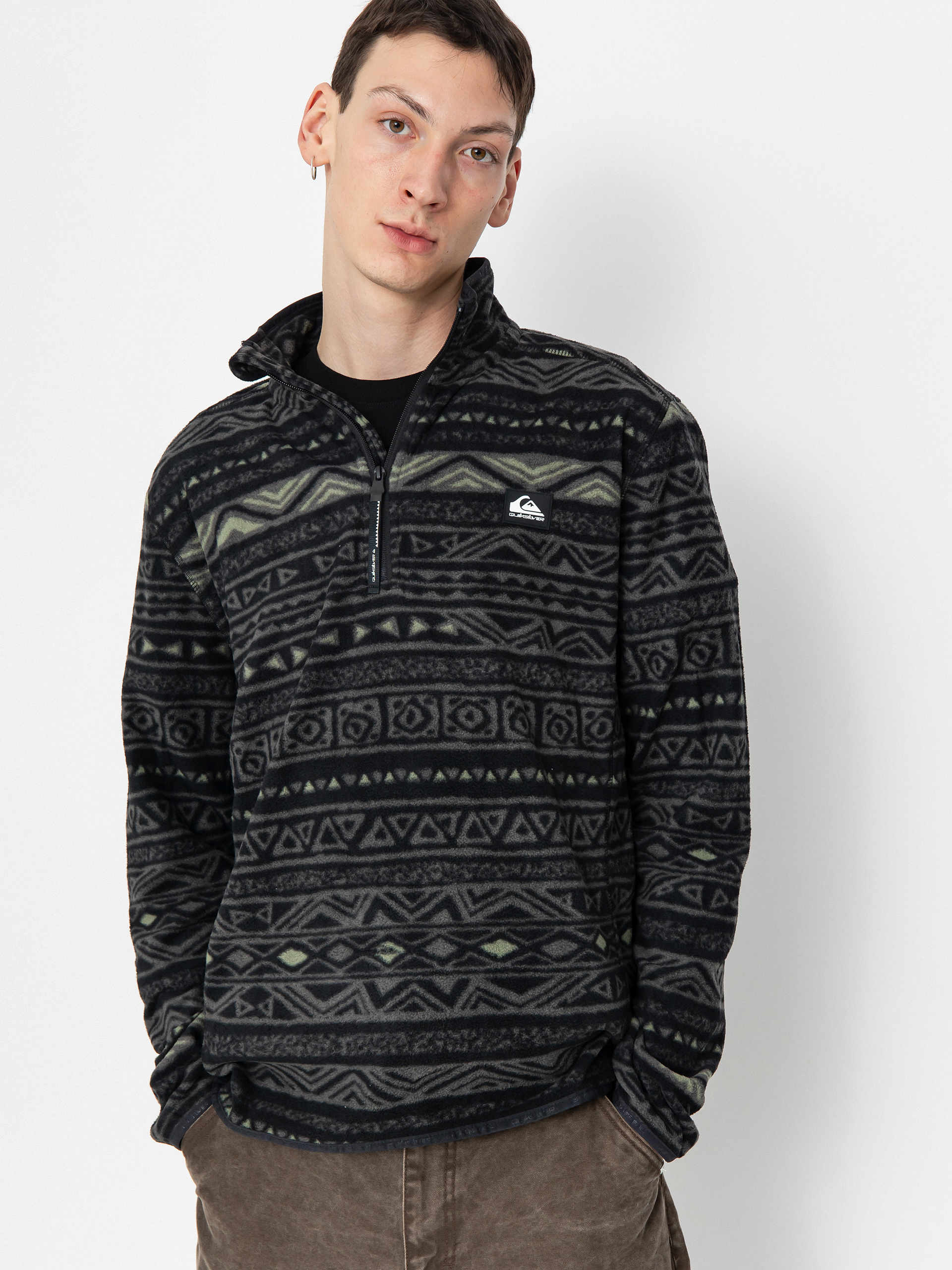 Quiksilver Aker Polár pulóver (tribal heritage blk)