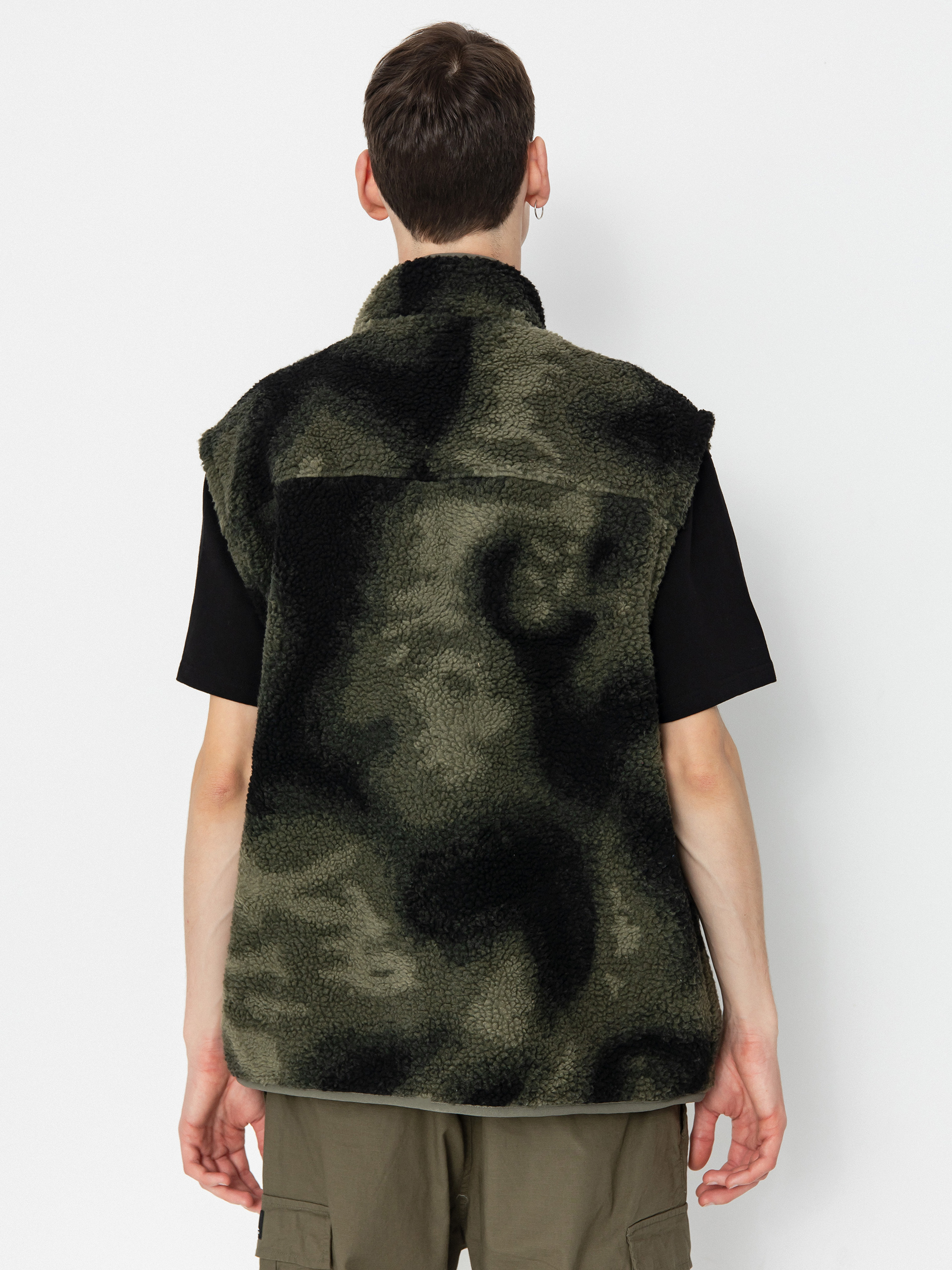 Férfi DC Traverse Polár pulóver (olive overspray prnt)