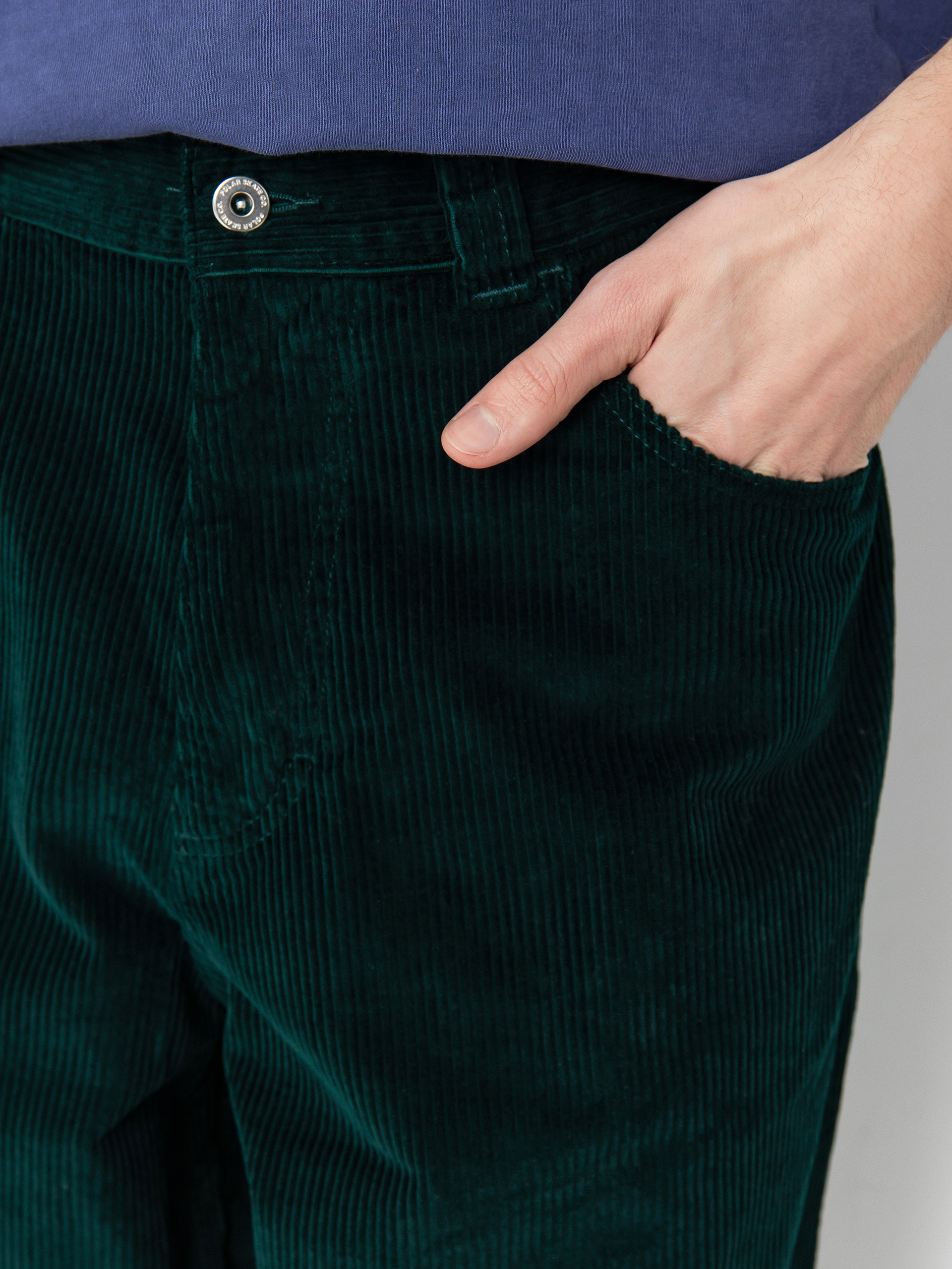 Kisnadrág Polar Skate Big Boy Cord (dark emerald)