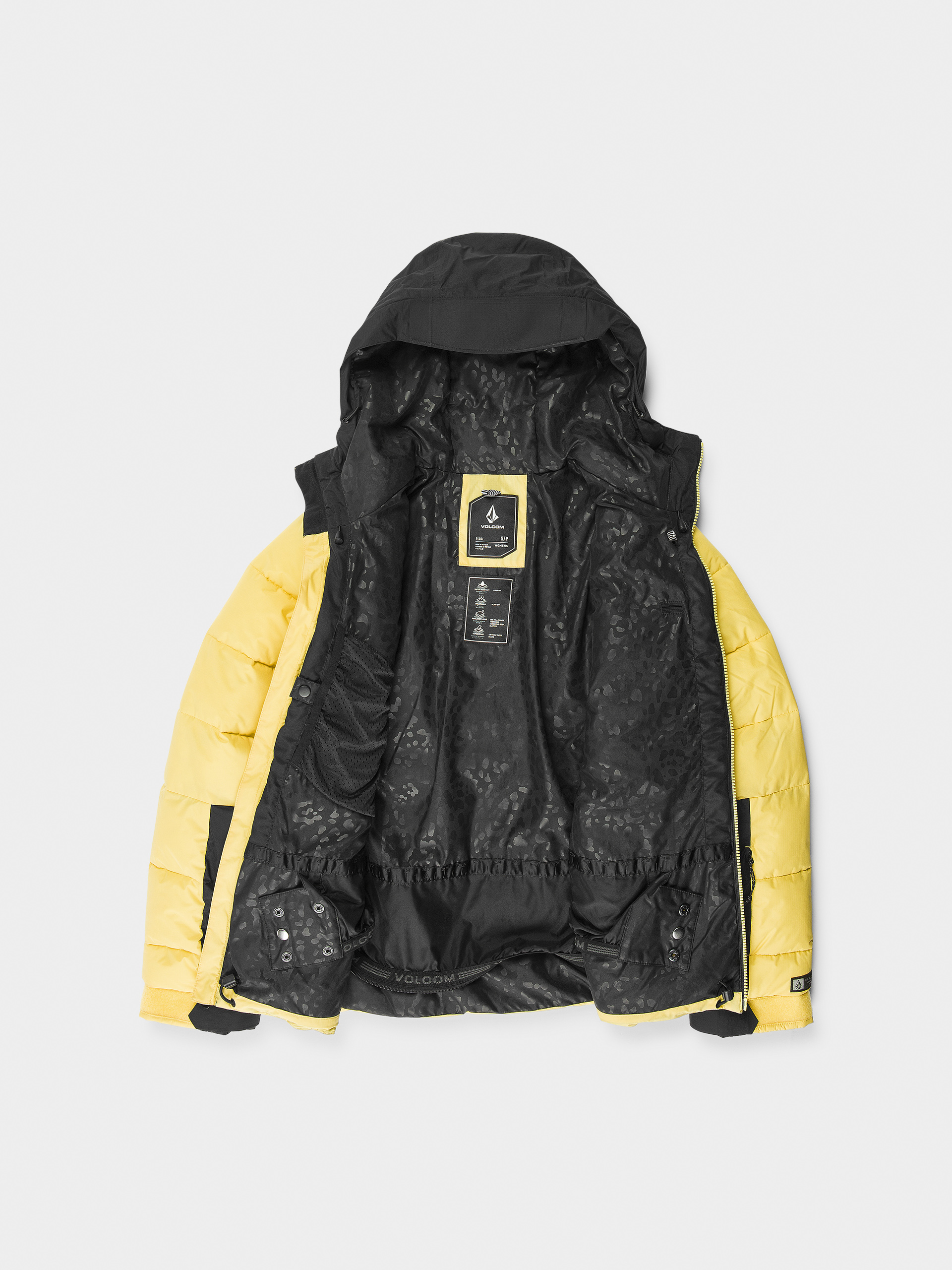 Női Snowboard dzseki Volcom Puffleup (dark yellow)