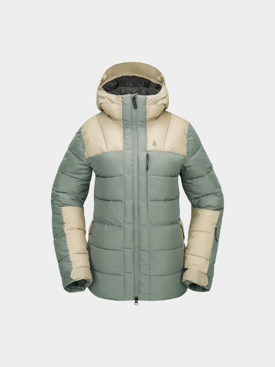 Női Snowboard dzseki Volcom Puffleup (lichen green)