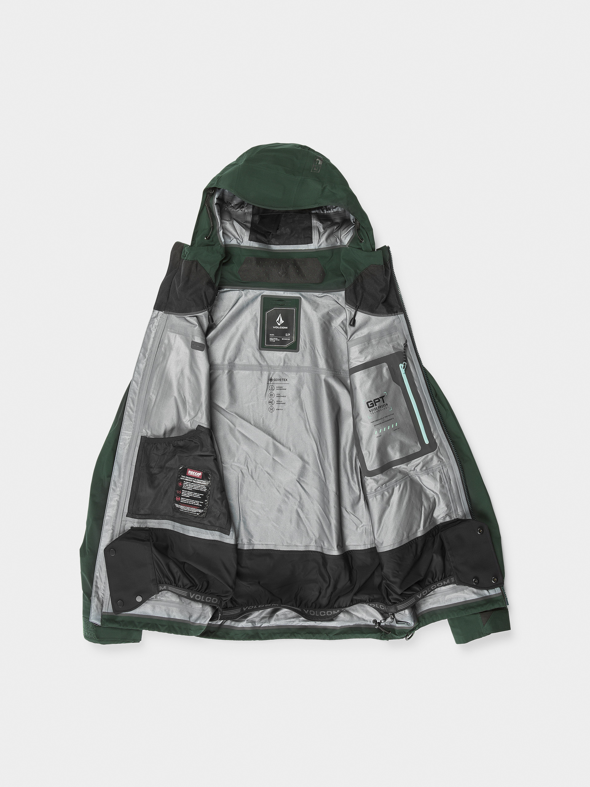 Női Snowboard dzseki Volcom Vs 3L Stretch Gore (scarab)