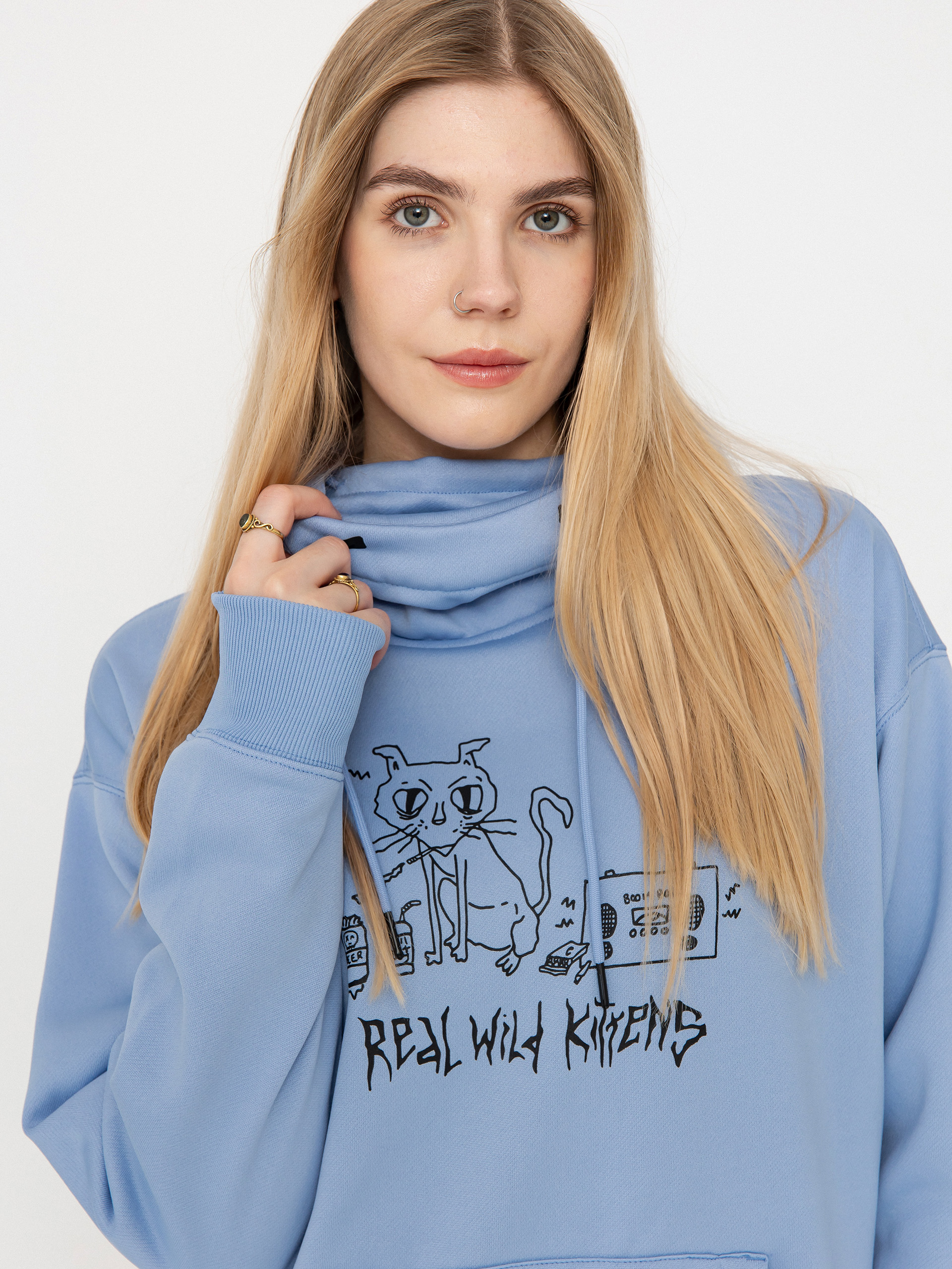 Női Volcom Riding Hydro HD Thermo pulóver (crystal blue)