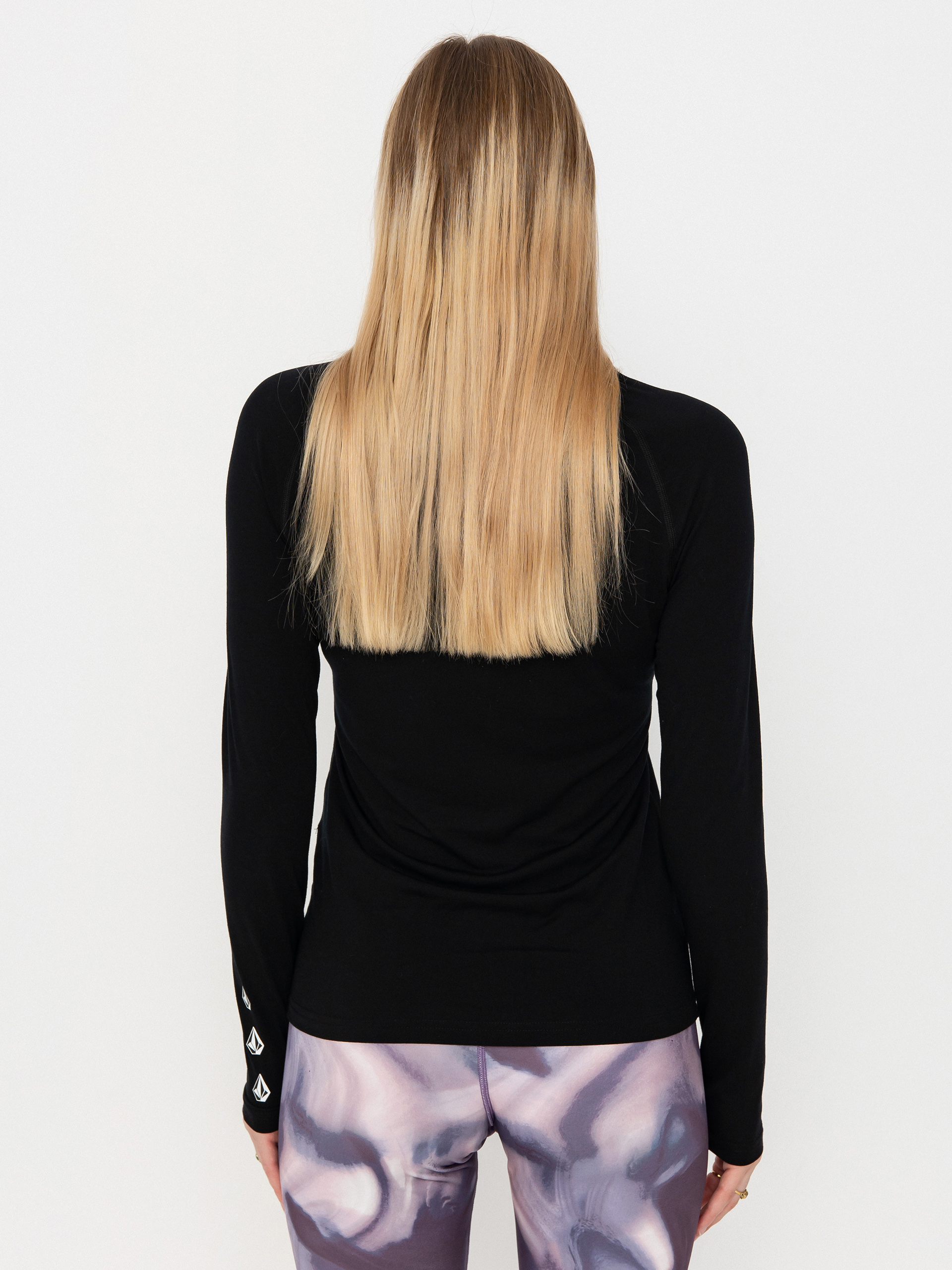 Női Hosszú ujjú felső Volcom Merino Blend Crew (black)