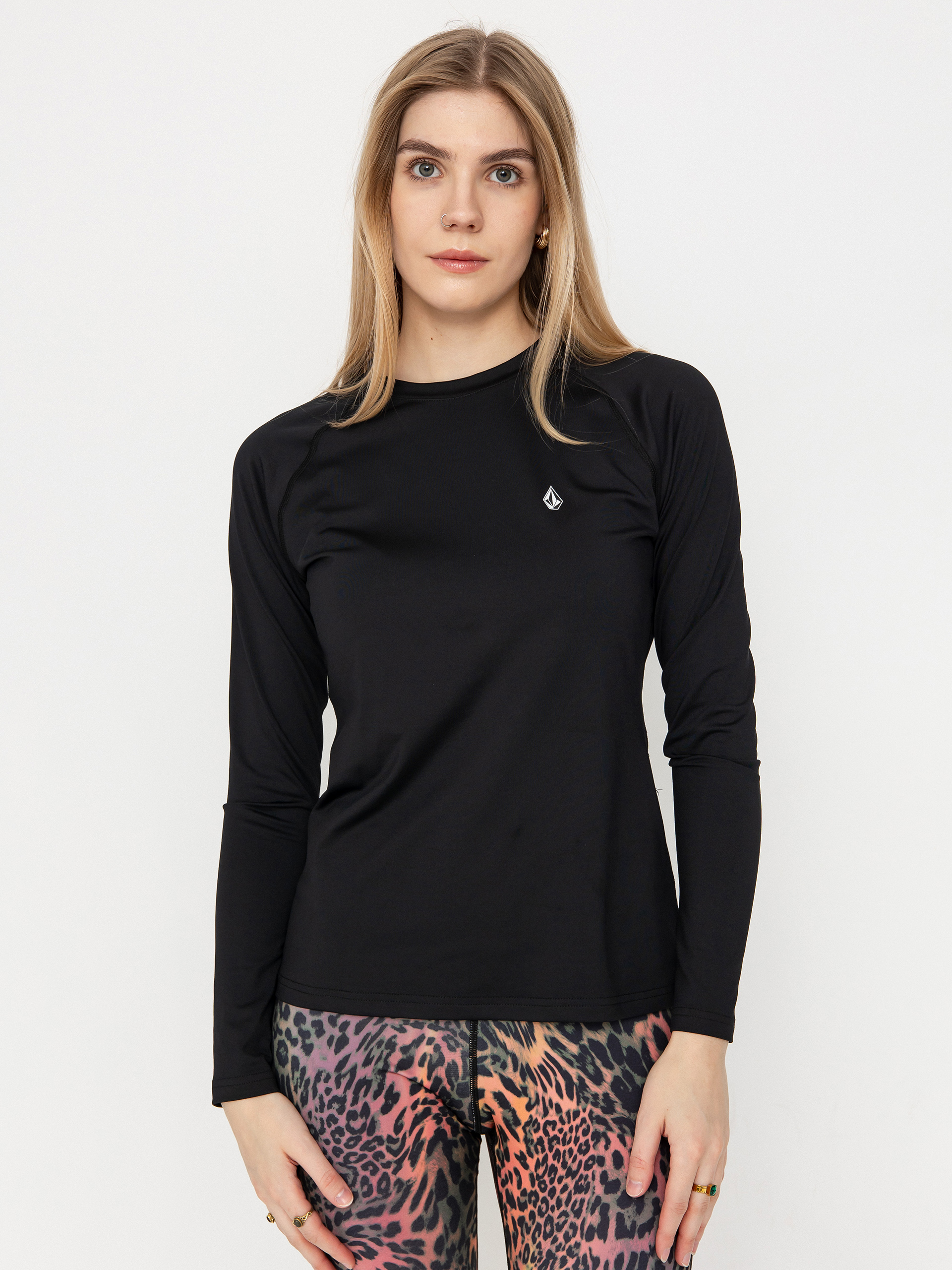 Hosszú ujjú felső Volcom V Science Crew Wmn (black)