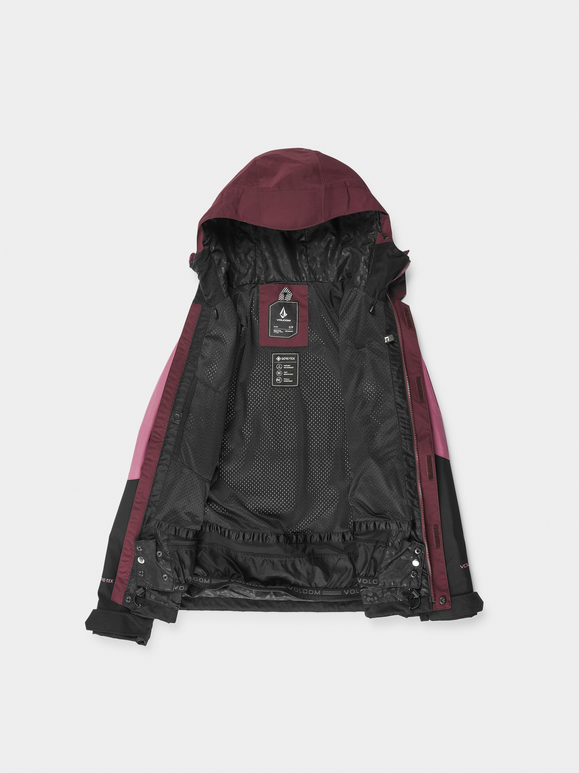 Női Snowboard dzseki Volcom V.Co Aris Gore Tex (burgundy)