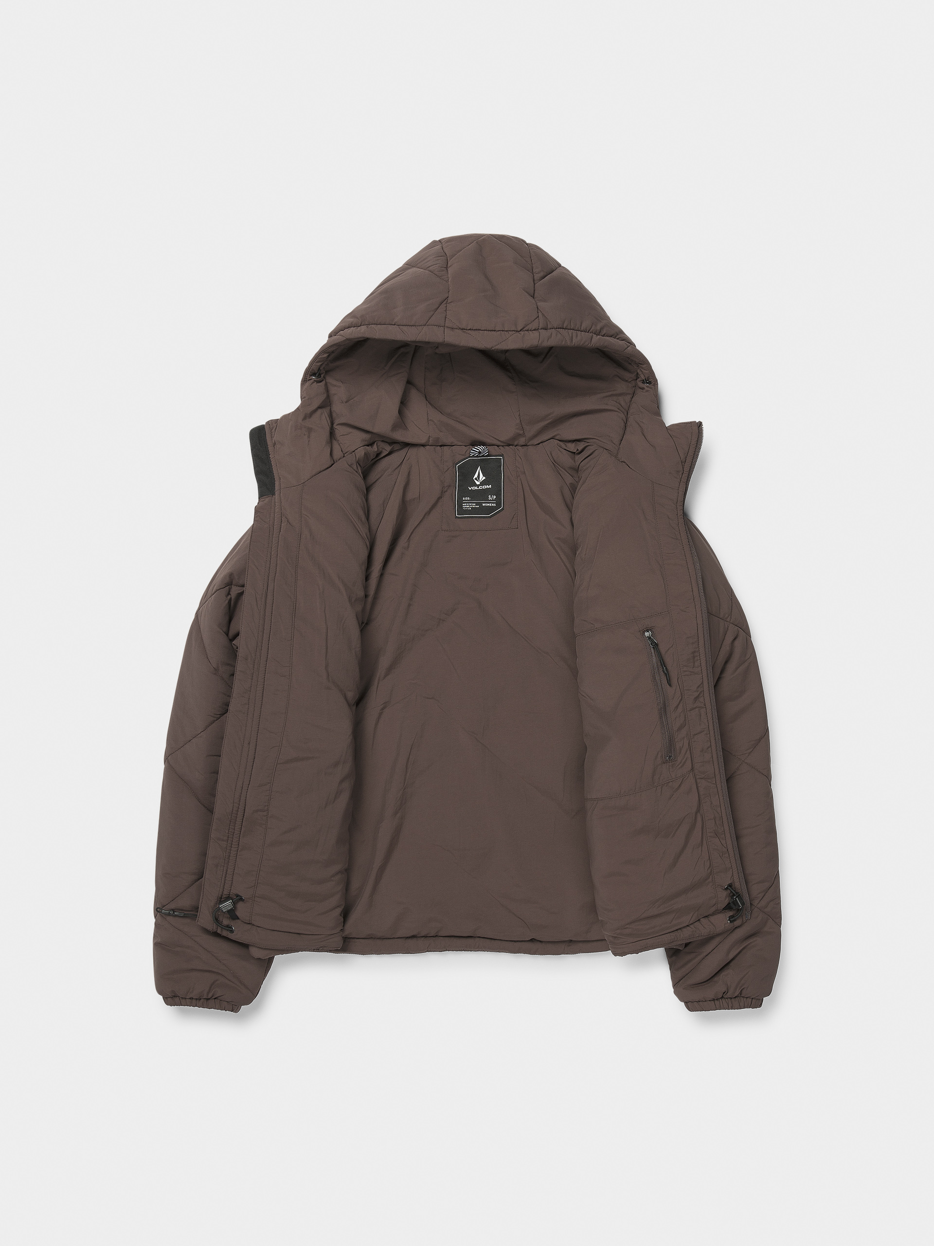 Női Snowboard dzseki Volcom Quinn Puff (mahogany)