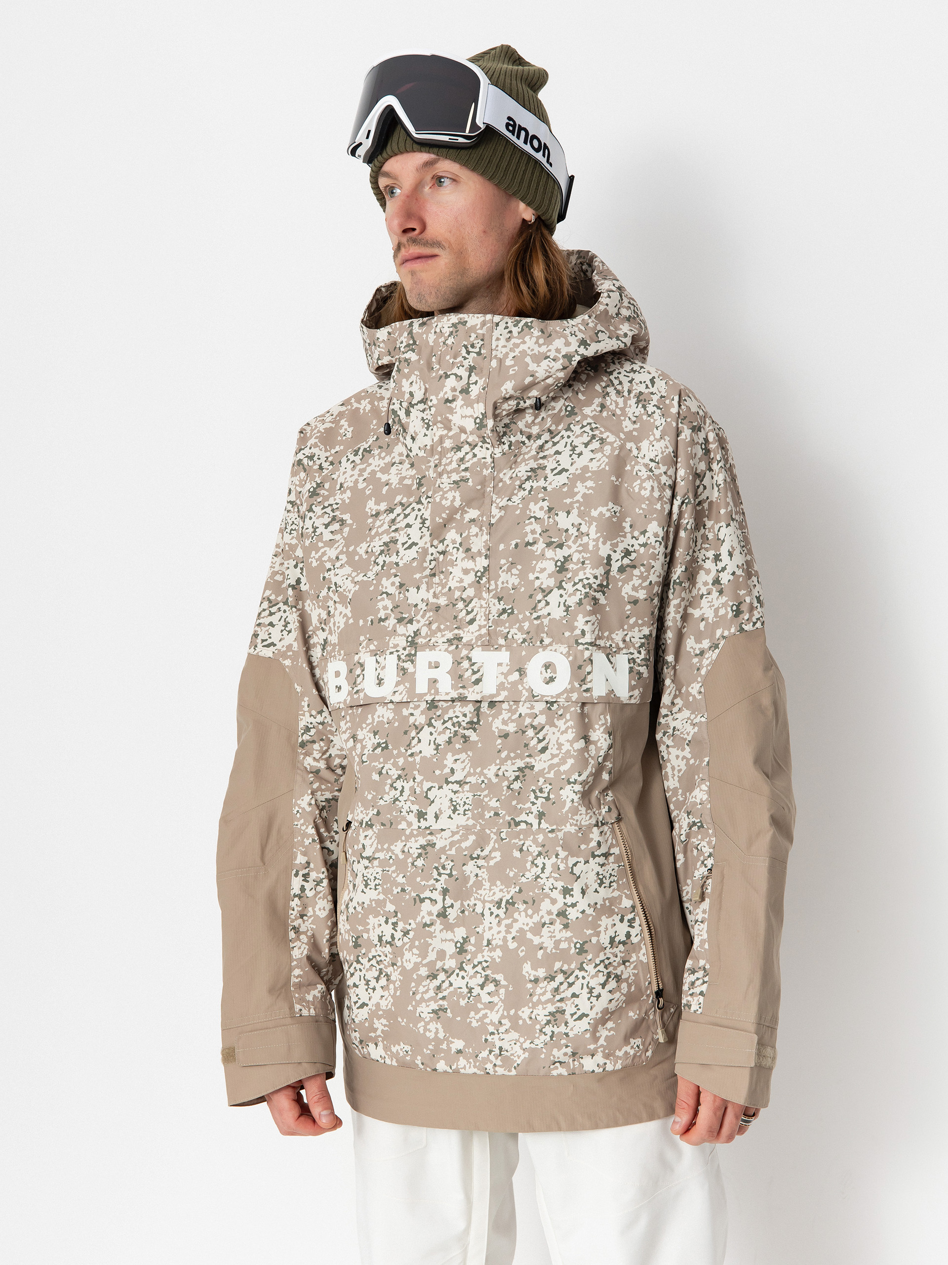 Férfi Snowboard dzseki Burton Frostner Anorak (snowfall camo/summit taupe)