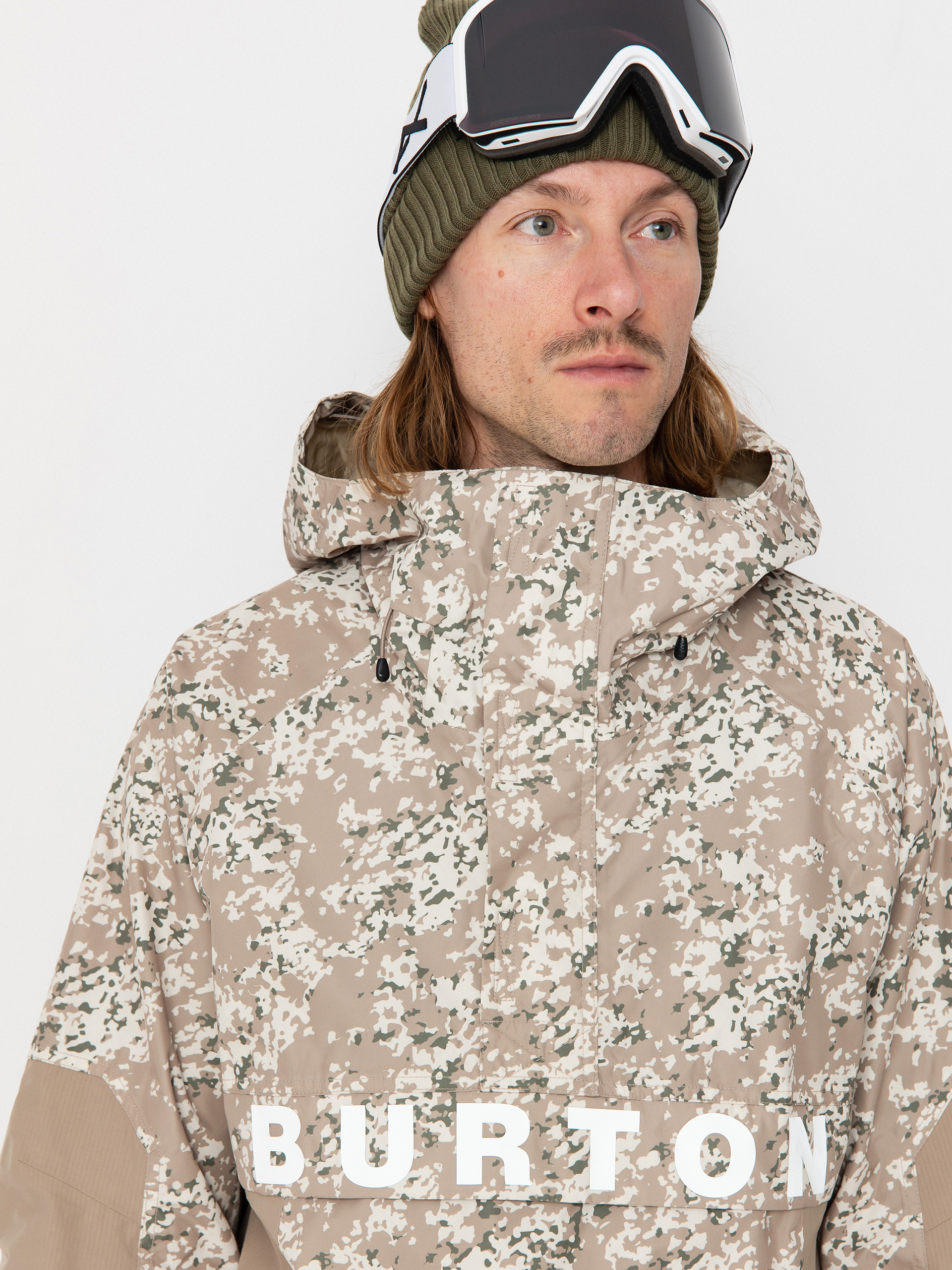 Férfi Snowboard dzseki Burton Frostner Anorak (snowfall camo/summit taupe)