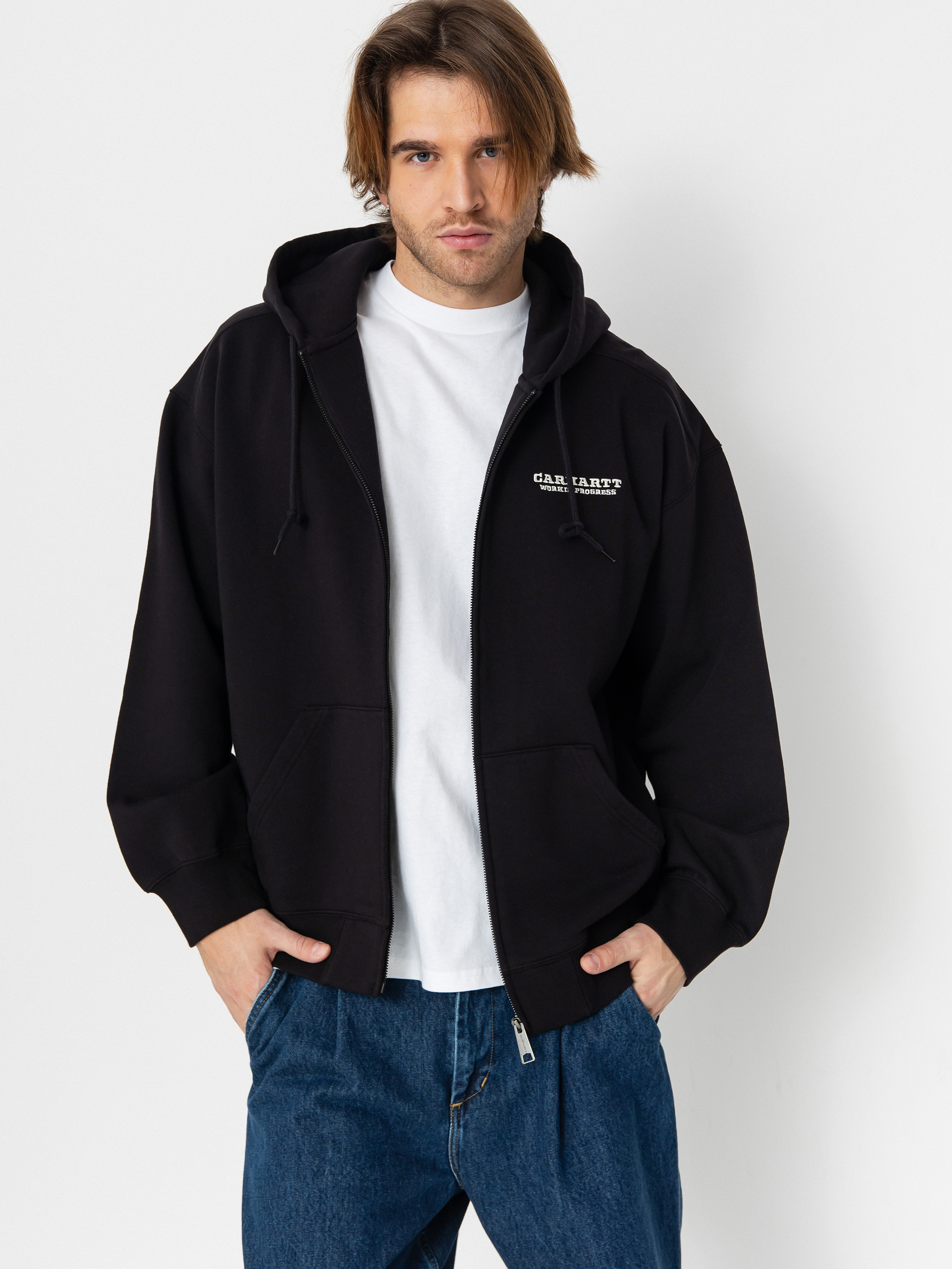 Kapucnis pulóver Carhartt WIP Runaway ZHD (black/wax)