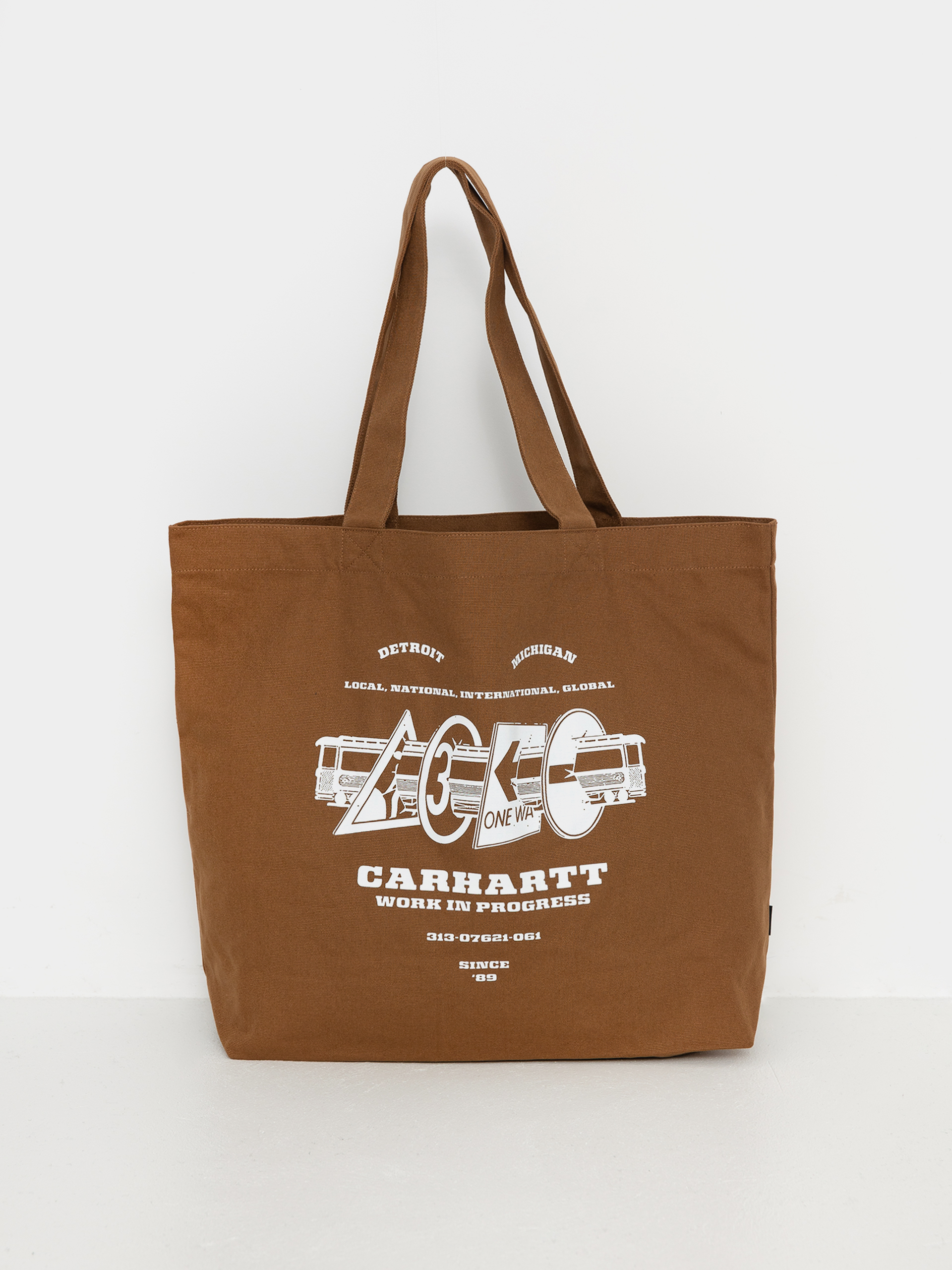 Carhartt WIP Canvas Graphic Tote Táska (runaway print hamilton brown)