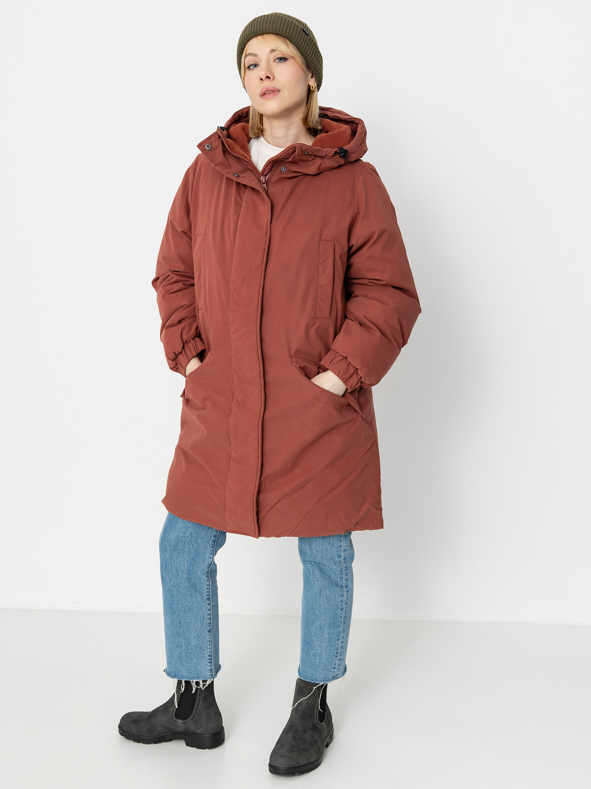 Volcom Sleepi Puff Up Parka Dzseki Wmn (chestnut brown)