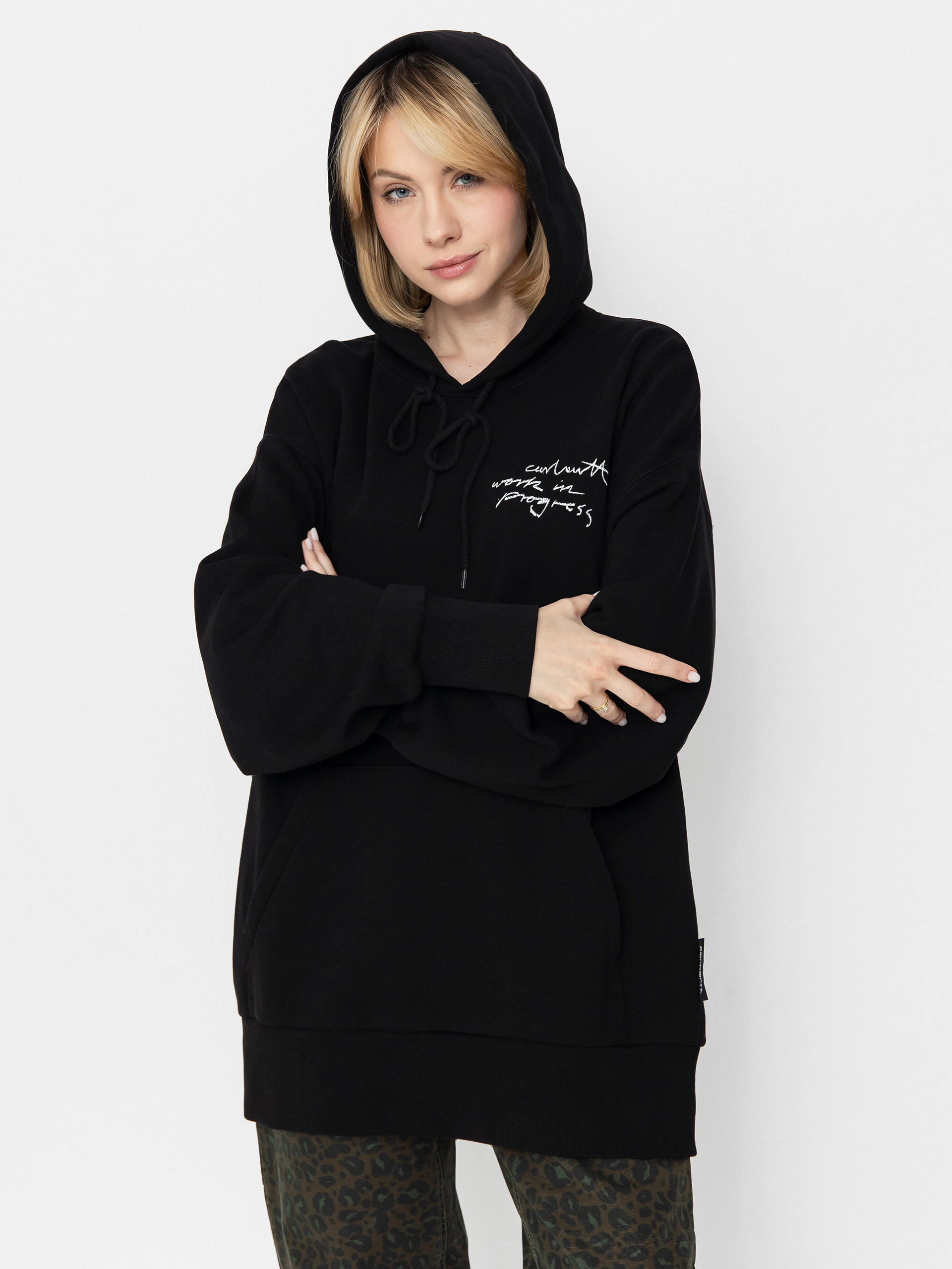 Kapucnis pulóver Carhartt WIP Lips HD Wmn (black)