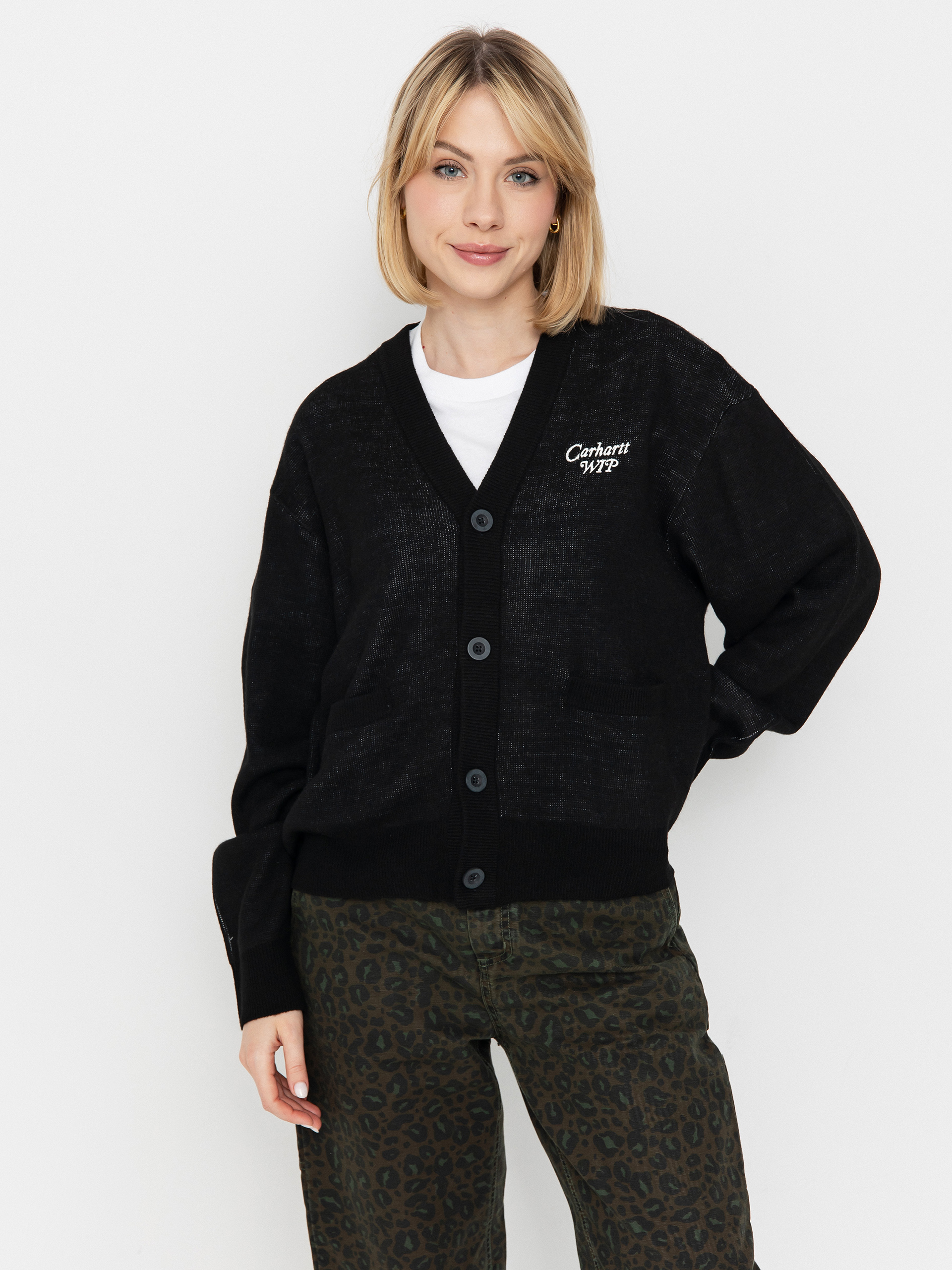 Carhartt WIP Harttbreaker Cardigan Wmn Pulóver (black/wax)