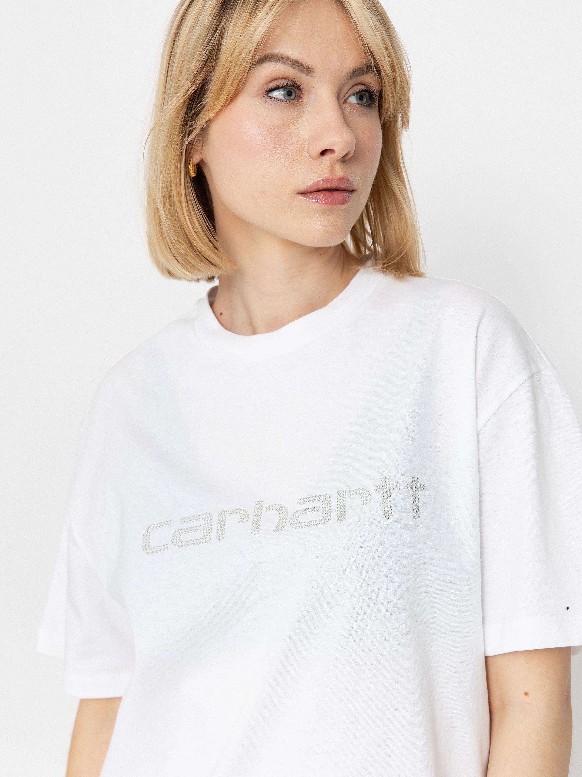Carhartt WIP Rivet Script Wmn Póló (white/silver)