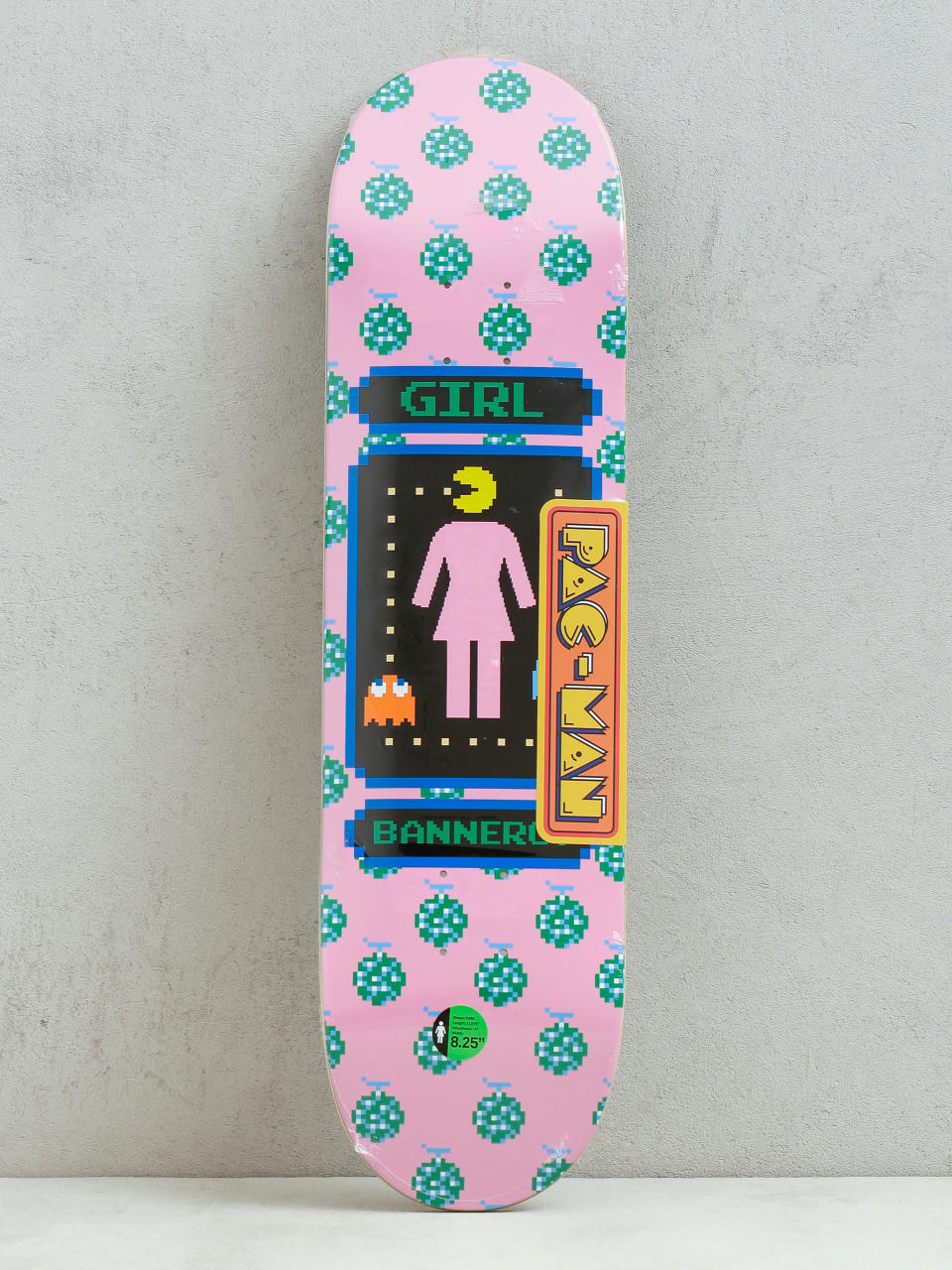 Gördeszka lap Girl Skateboard Bannerot Pac Man (pink)