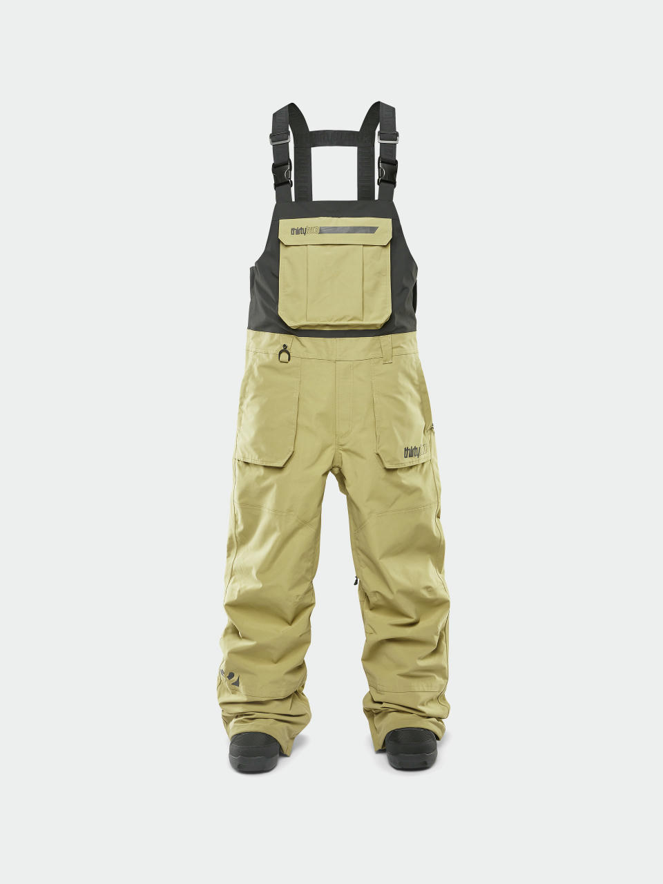 Férfi Snowboard nadrág ThirtyTwo Basement Bib (khaki)