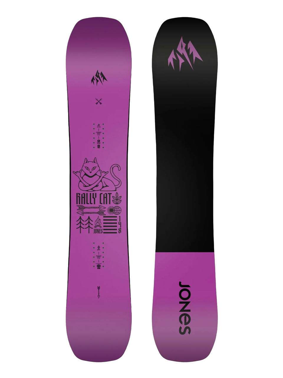 Női Snowboard Jones Snowboards Rally Cat (black/pink)