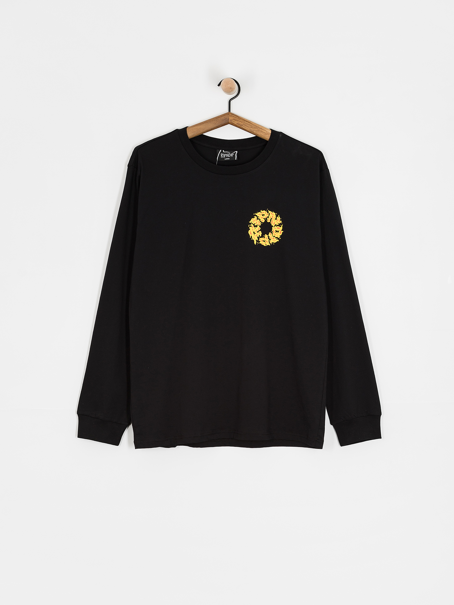 Hosszú ujjú felső RipNDip Burn In Heck (black)