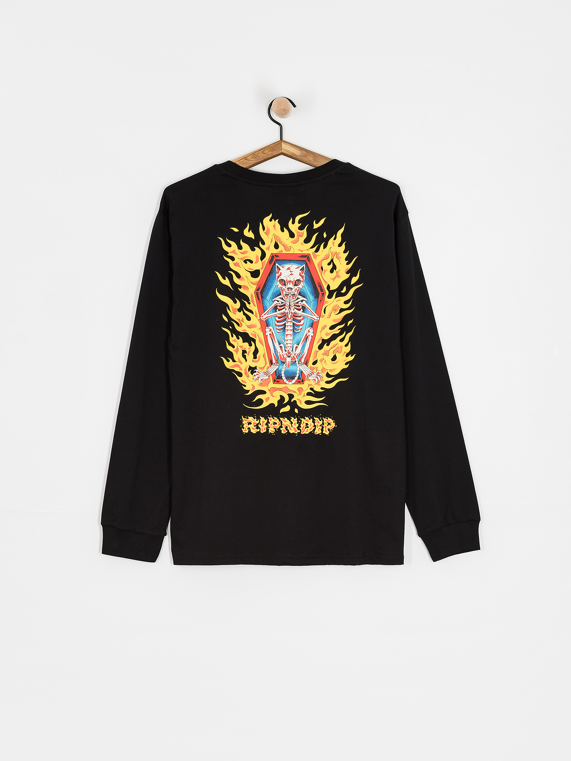 Hosszú ujjú felső RipNDip Burn In Heck (black)