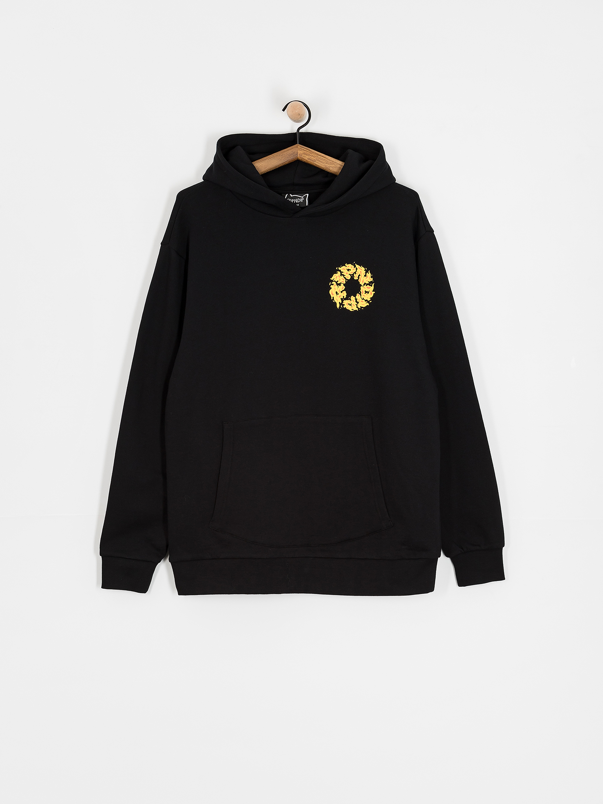 Kapucnis pulóver RipNDip Burn In Heck HD (black)