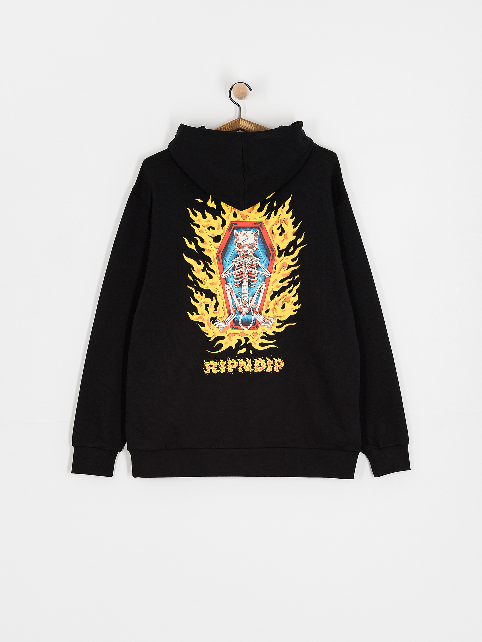 Kapucnis pulóver RipNDip Burn In Heck HD (black)