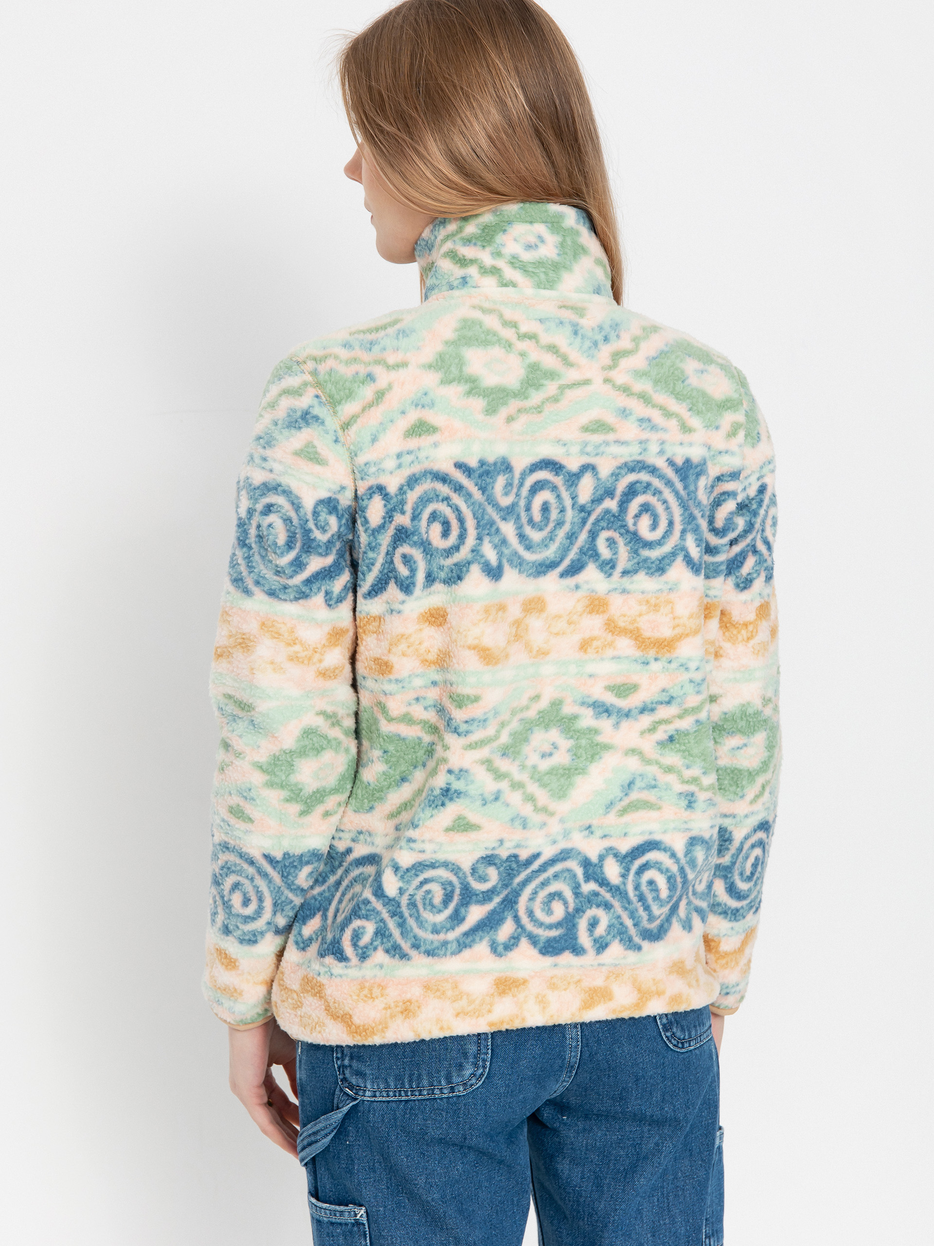 Női Billabong Boundary Mock 3 Polár pulóver (blue haze)