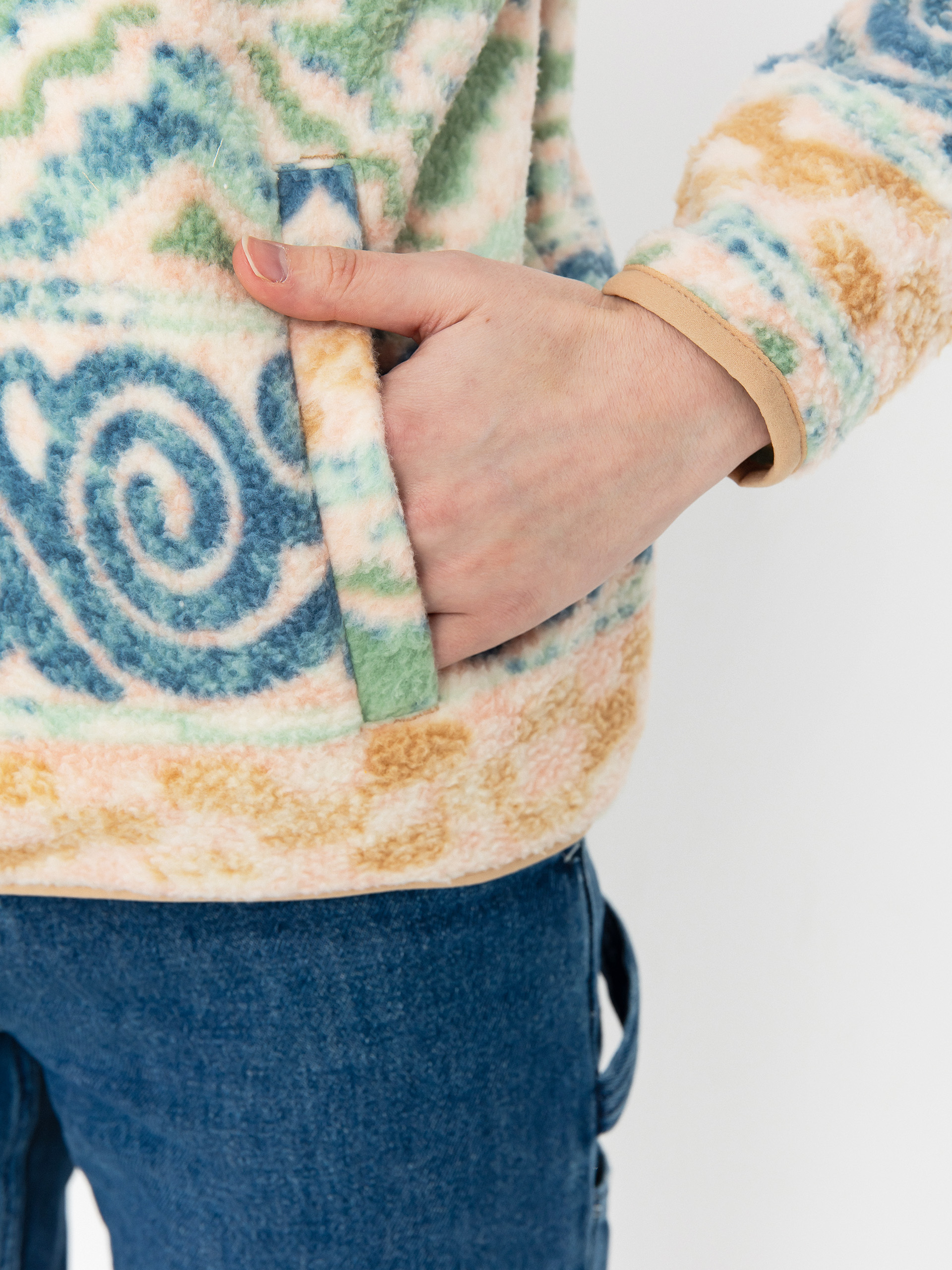 Női Billabong Boundary Mock 3 Polár pulóver (blue haze)