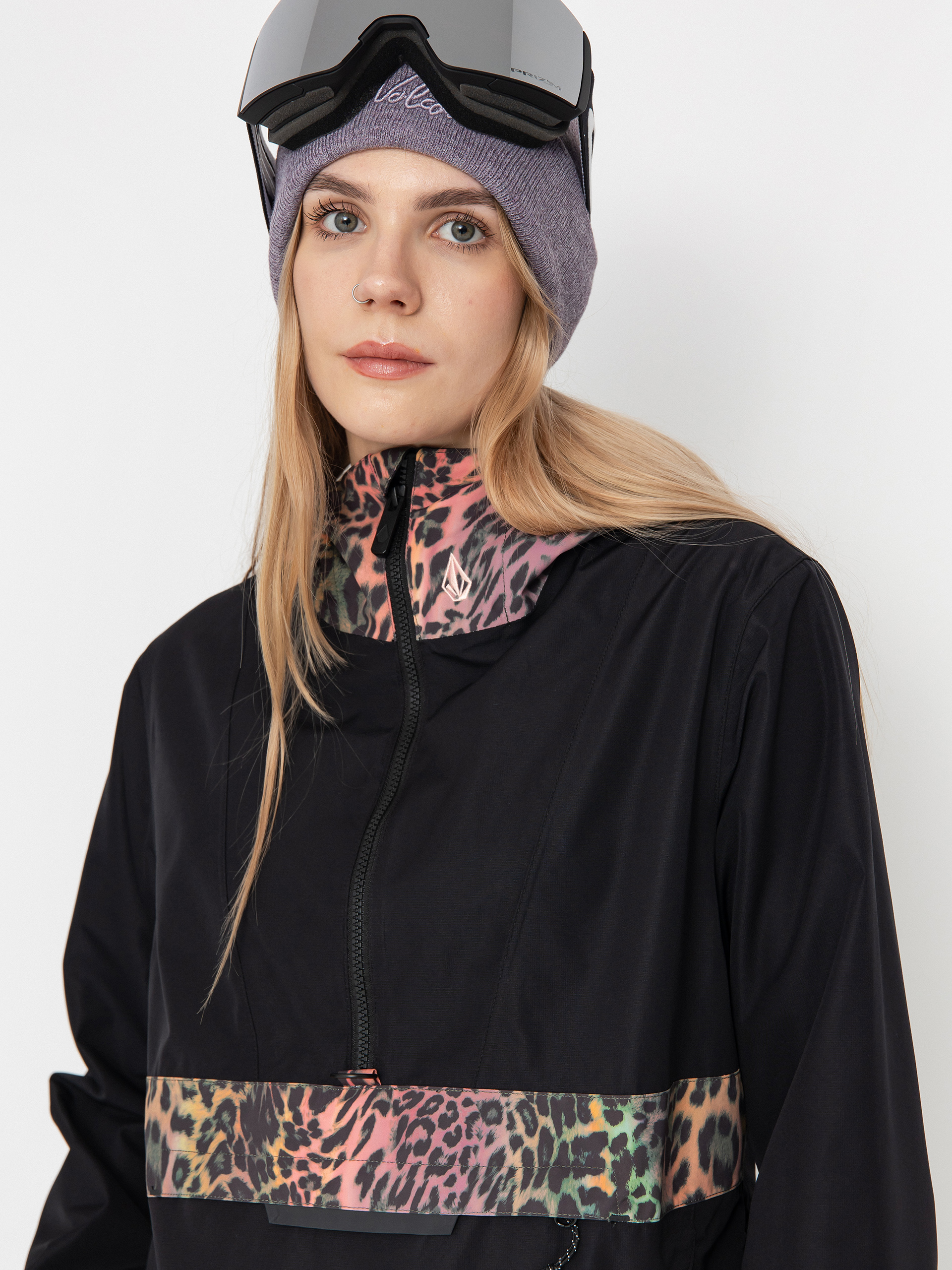 Női Snowboard dzseki Volcom Ashfield Pullover (black)