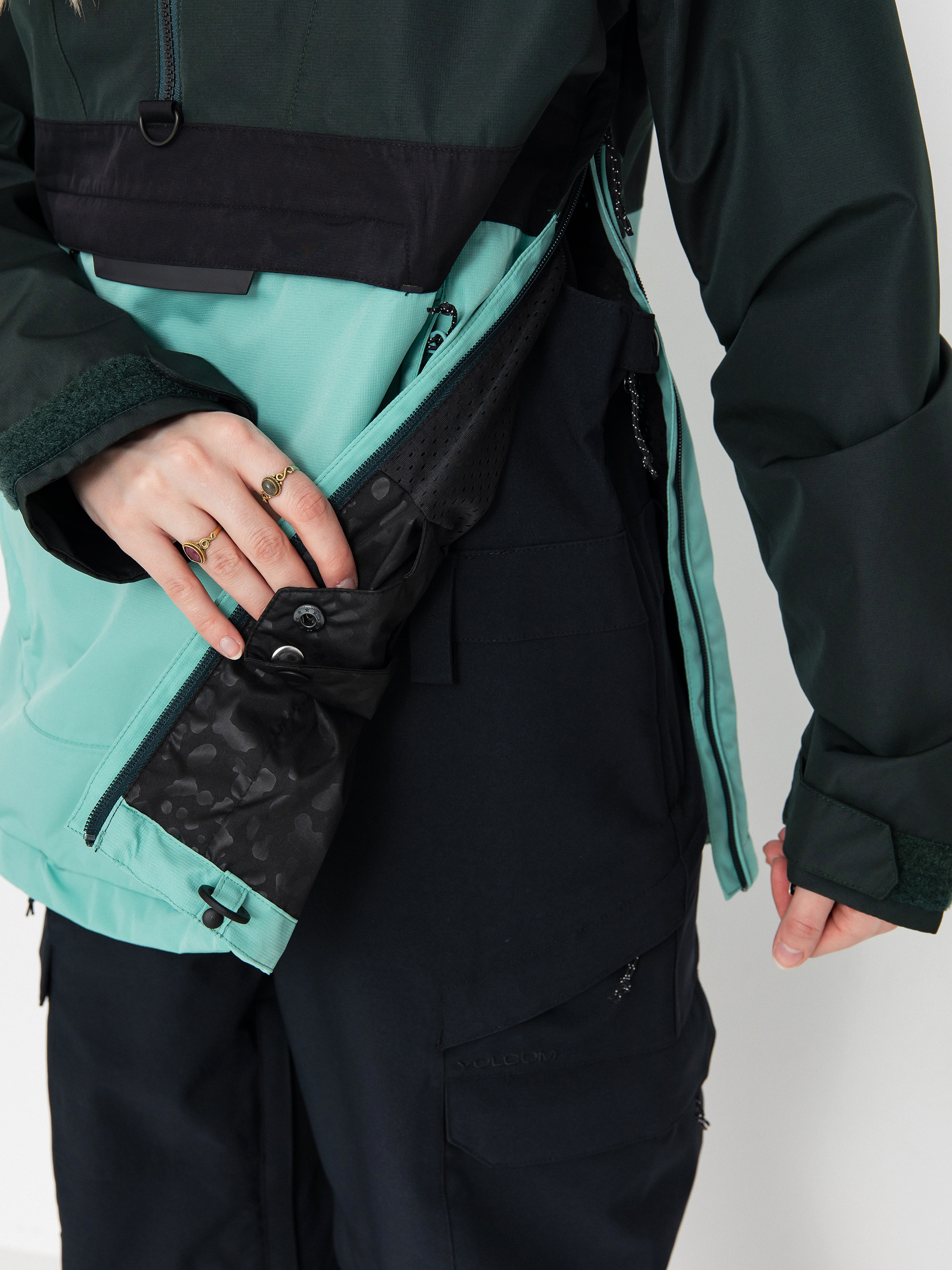 Női Snowboard dzseki Volcom Ashfield Pullover (wasabi)