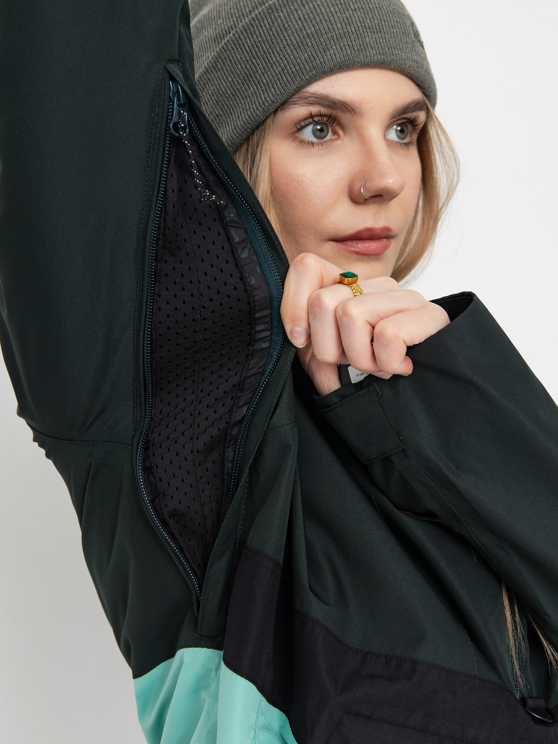 Női Snowboard dzseki Volcom Ashfield Pullover (wasabi)