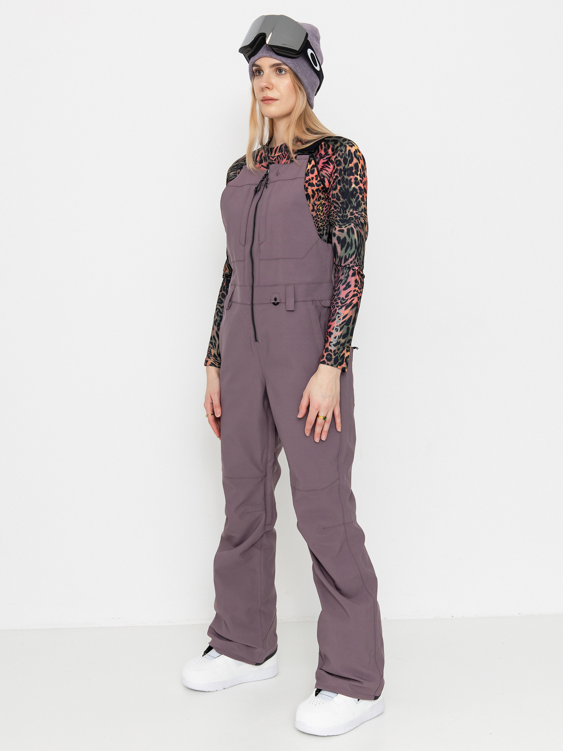 Női Snowboard nadrág Volcom Swift Bib Overall (dusty lavender)