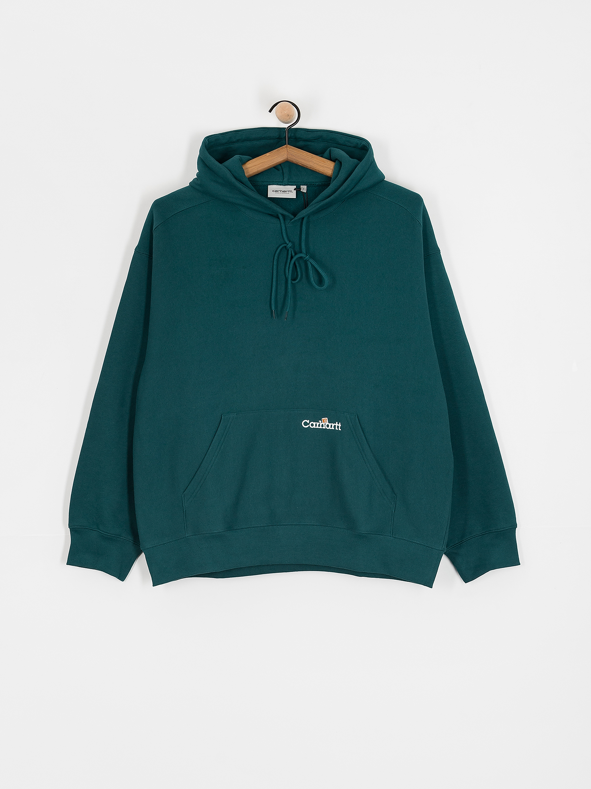 Carhartt WIP Label Script HD Kapucnis pulóver (malachite)