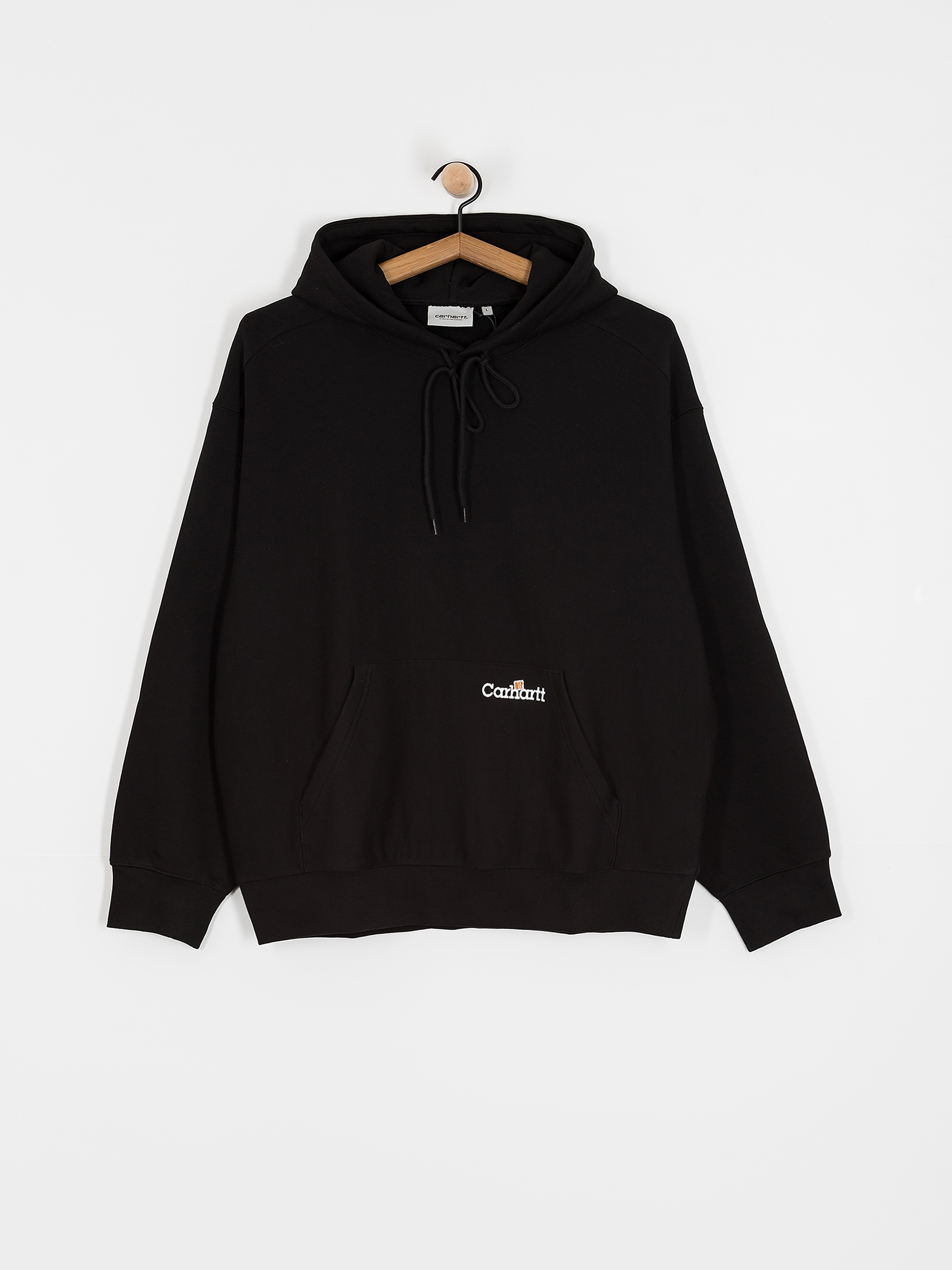 Carhartt WIP Label Script HD Kapucnis pulóver (black)