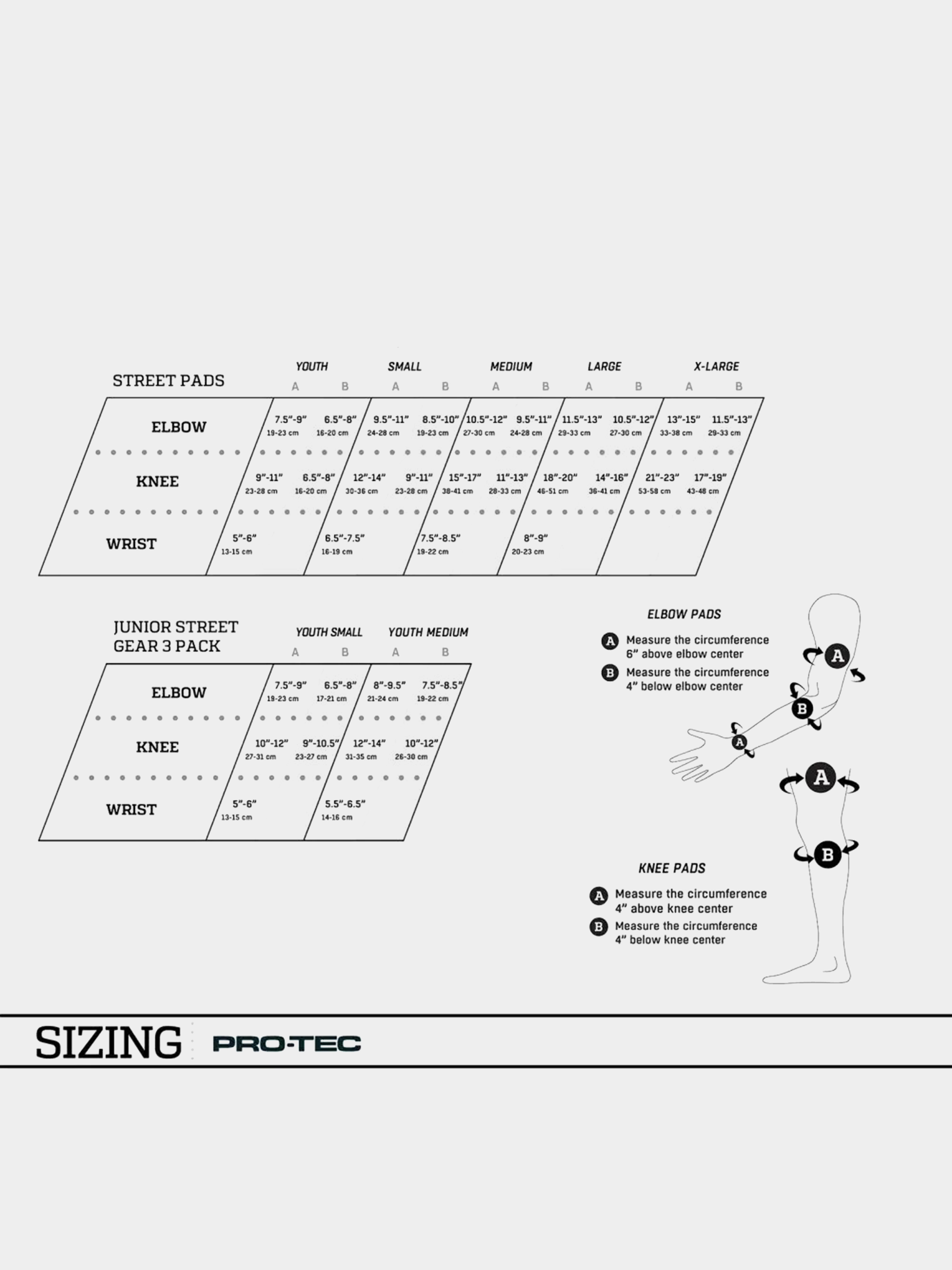 Védőfelszerelés Pro Tec Street Elbow Pads Junior JR (black)