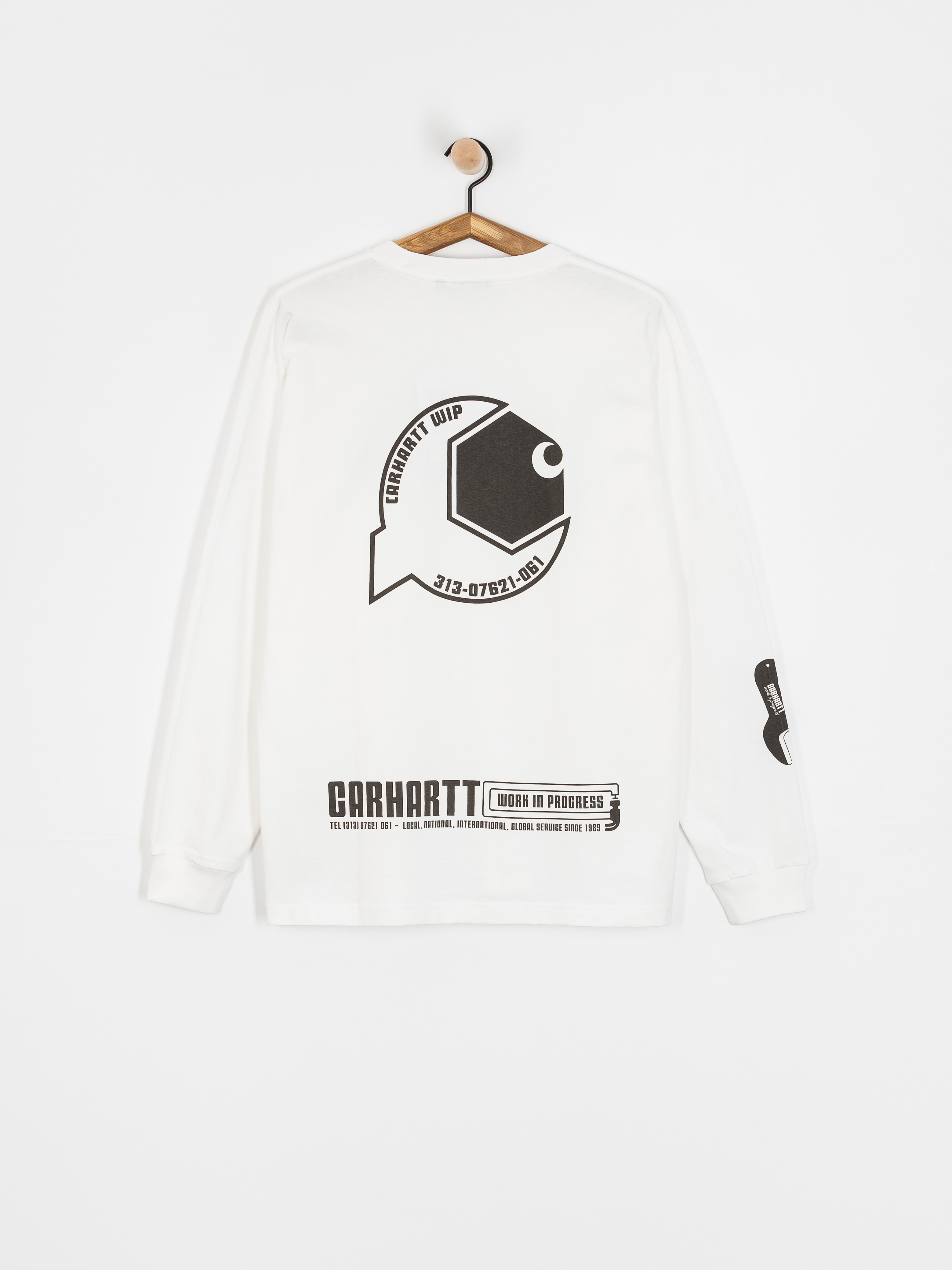 Hosszú ujjú felső Carhartt WIP Industry (white/black)