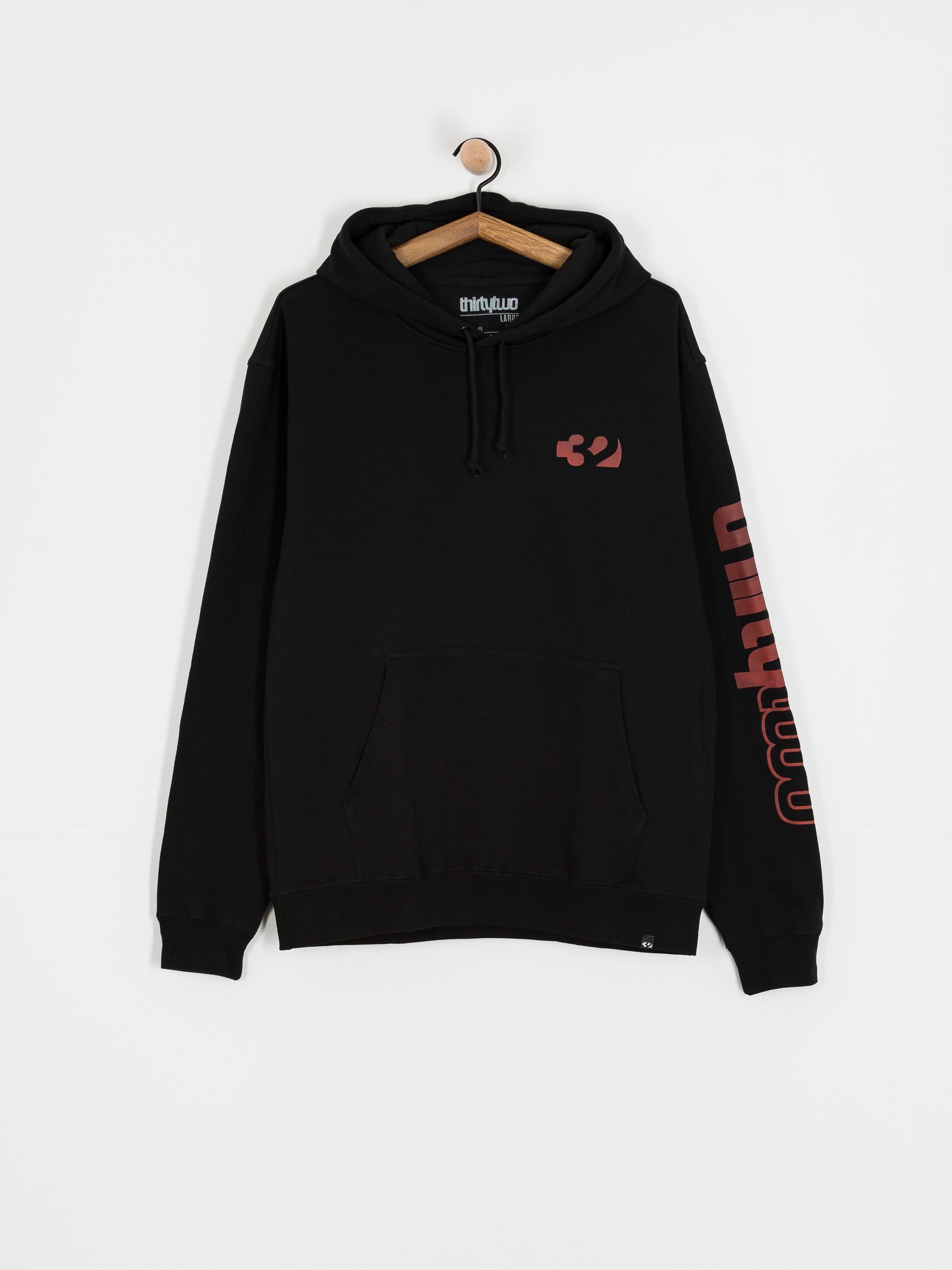 ThirtyTwo Double HD Kapucnis pulóver (black/red)