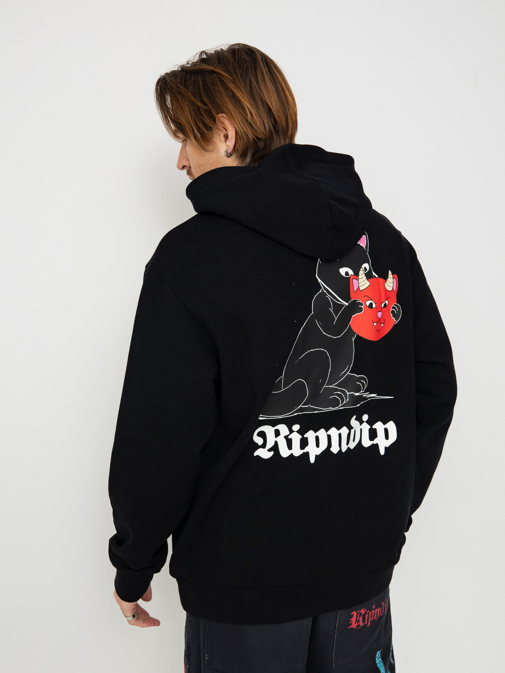 Kapucnis pulóver RipNDip Masked Jerm HD (black)