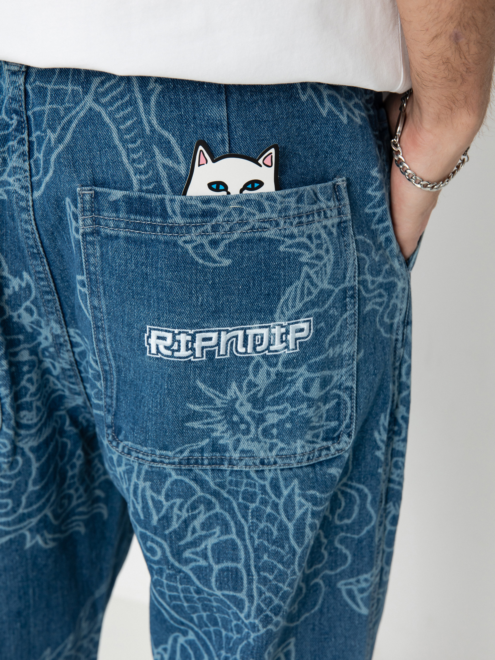 Kisnadrág RipNDip Haku Denim (dark wash)