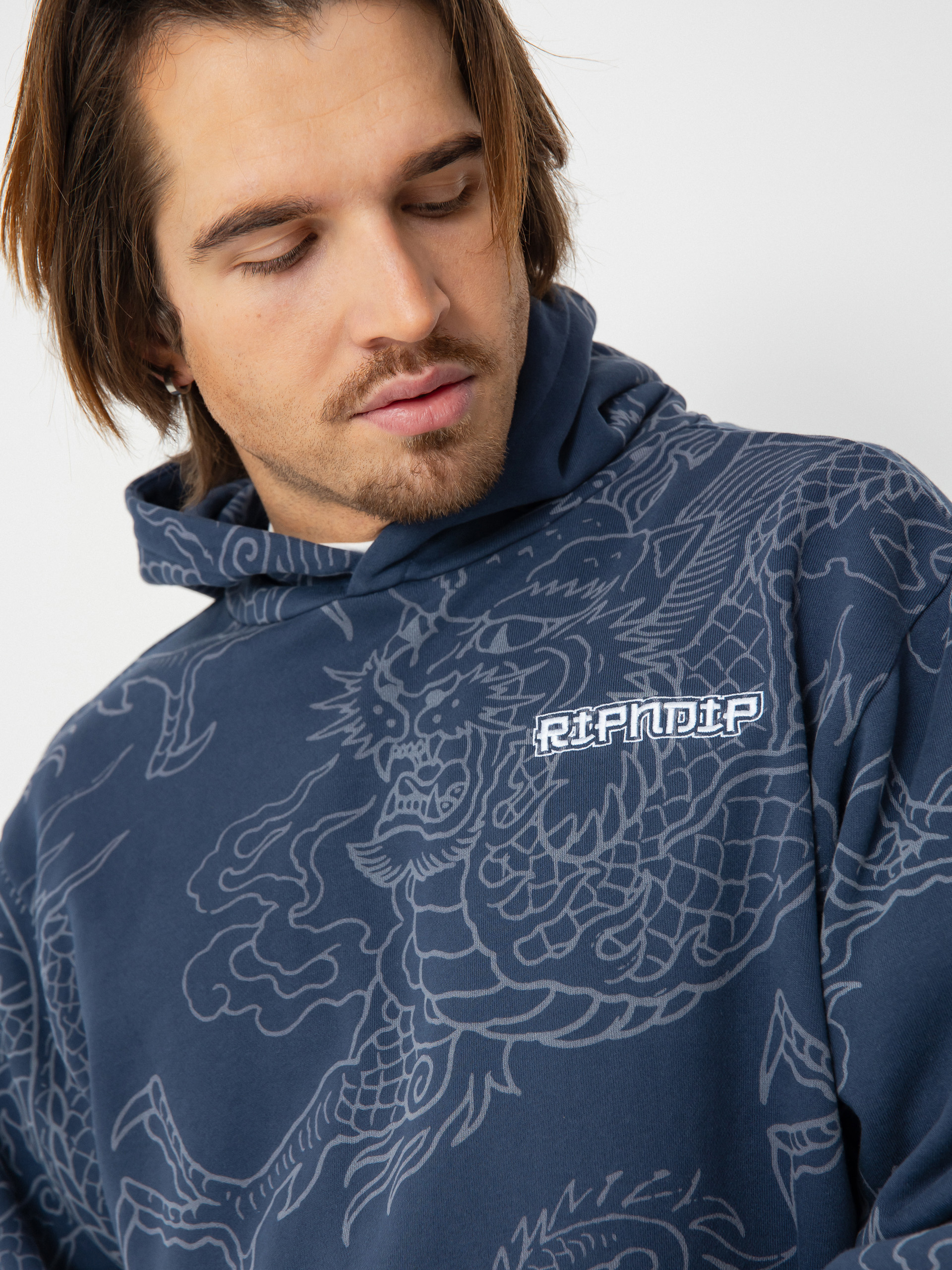 Kapucnis pulóver RipNDip Haku HD (navy)