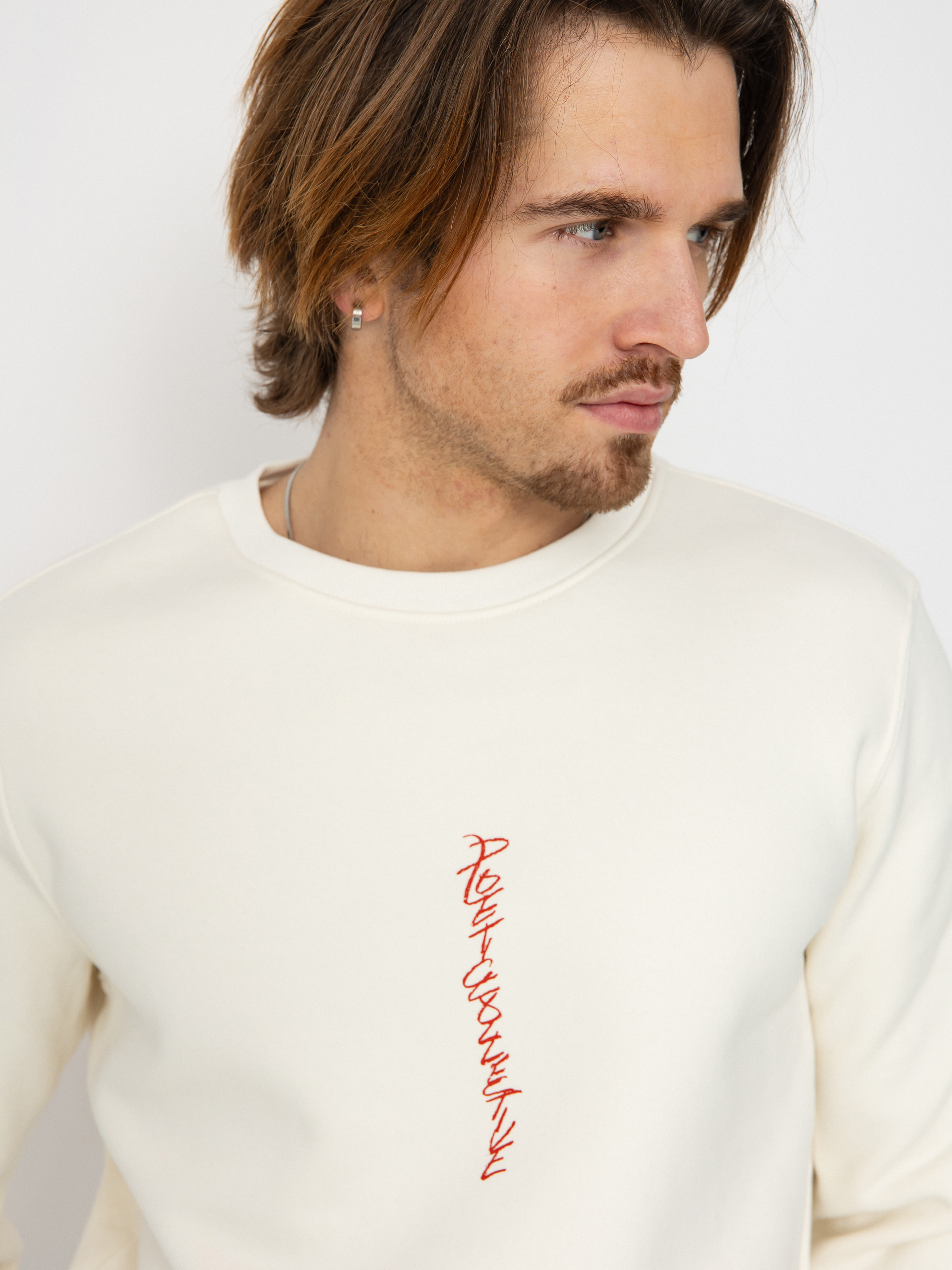 Poetic Collective Demon Crewneck Pulóver (ivory)