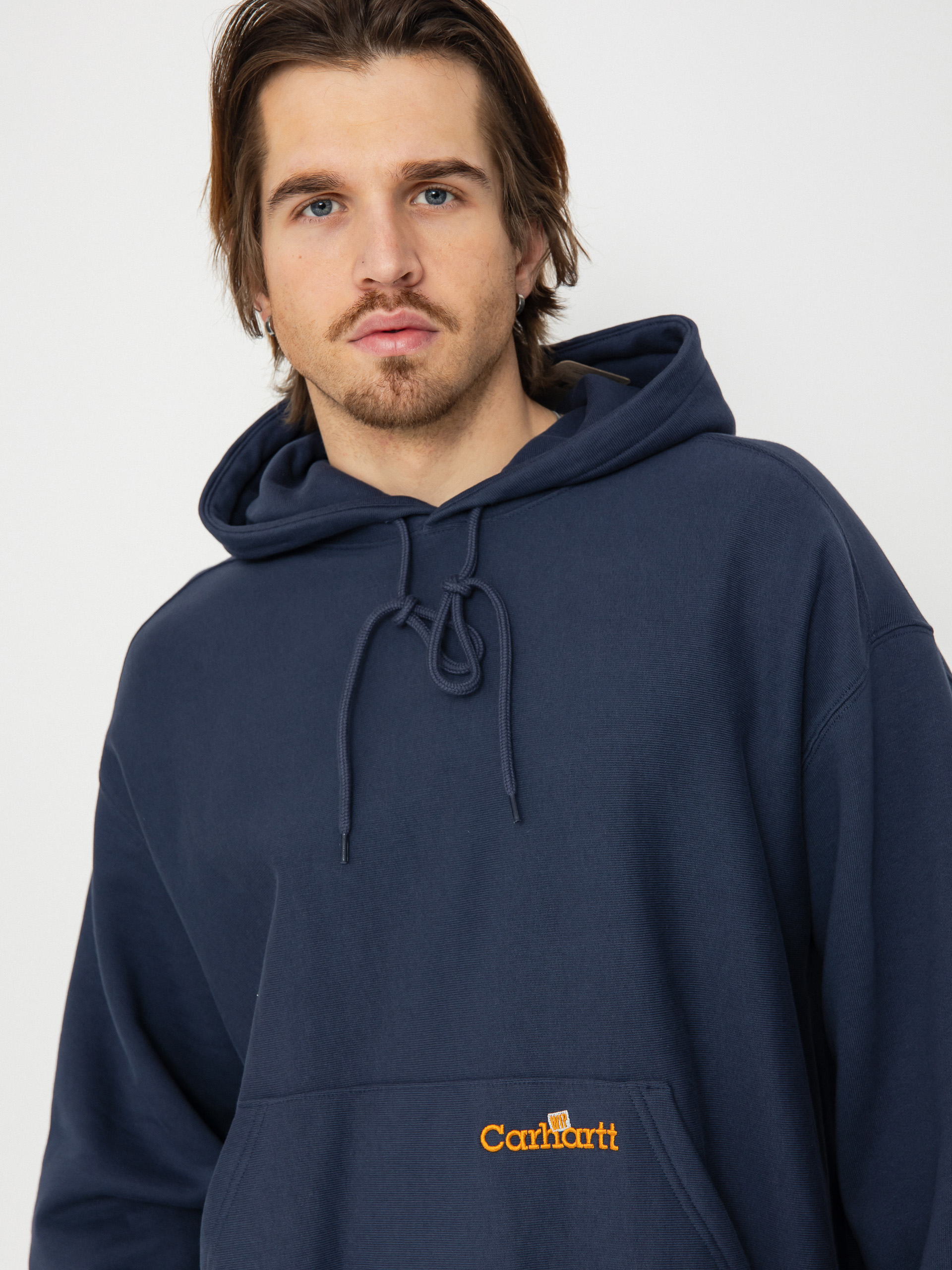 Carhartt WIP Label Script HD Kapucnis pulóver (blue)
