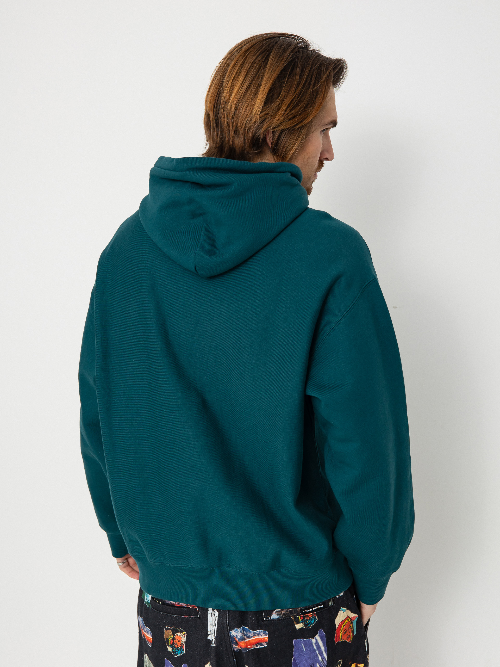 Carhartt WIP Label Script HD Kapucnis pulóver (malachite)