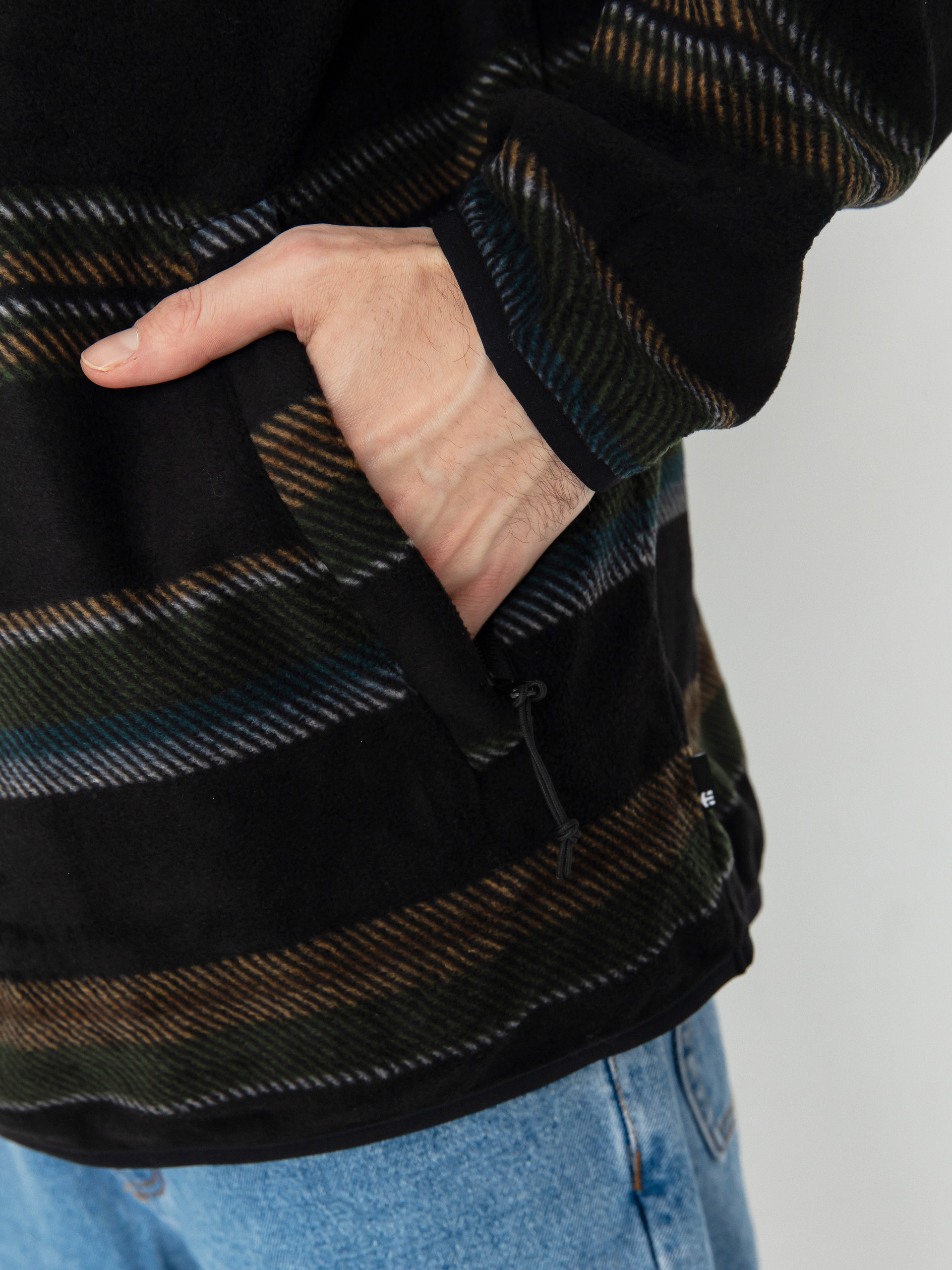 Férfi Etnies Woodsman Anorak Thermo pulóver (black/olive)