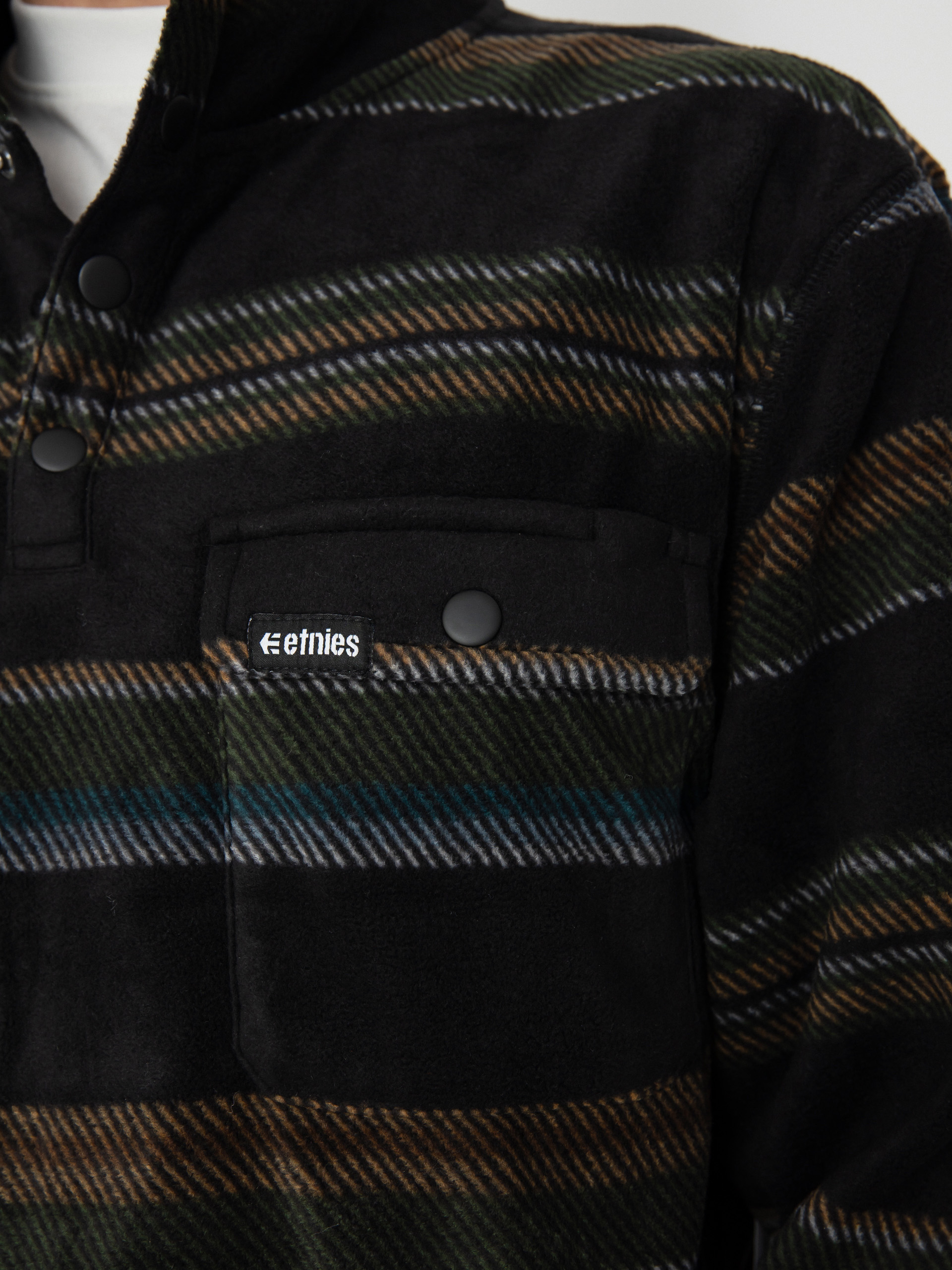 Férfi Etnies Woodsman Anorak Thermo pulóver (black/olive)