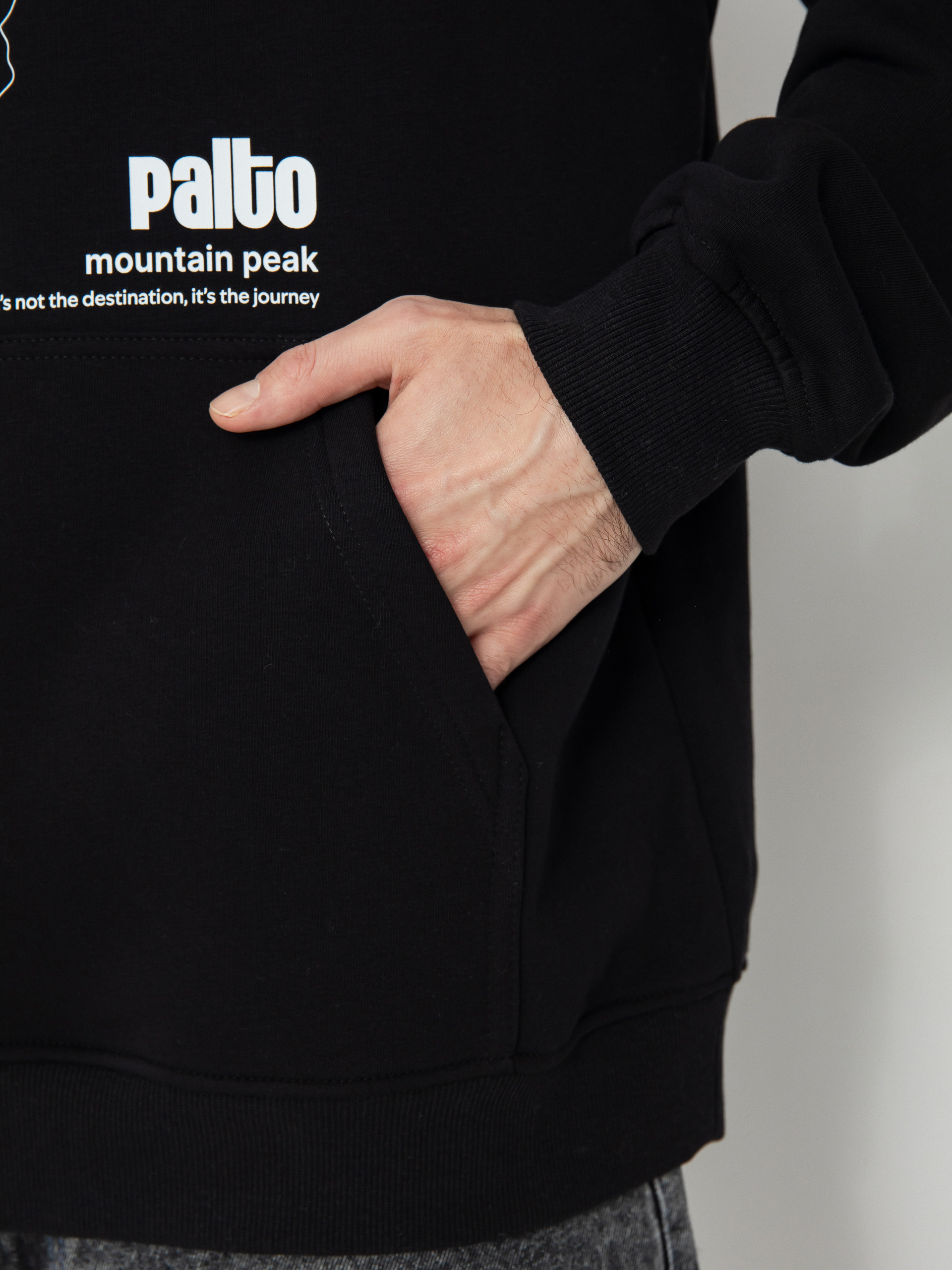 Palto Topography HD Kapucnis pulóver (black)