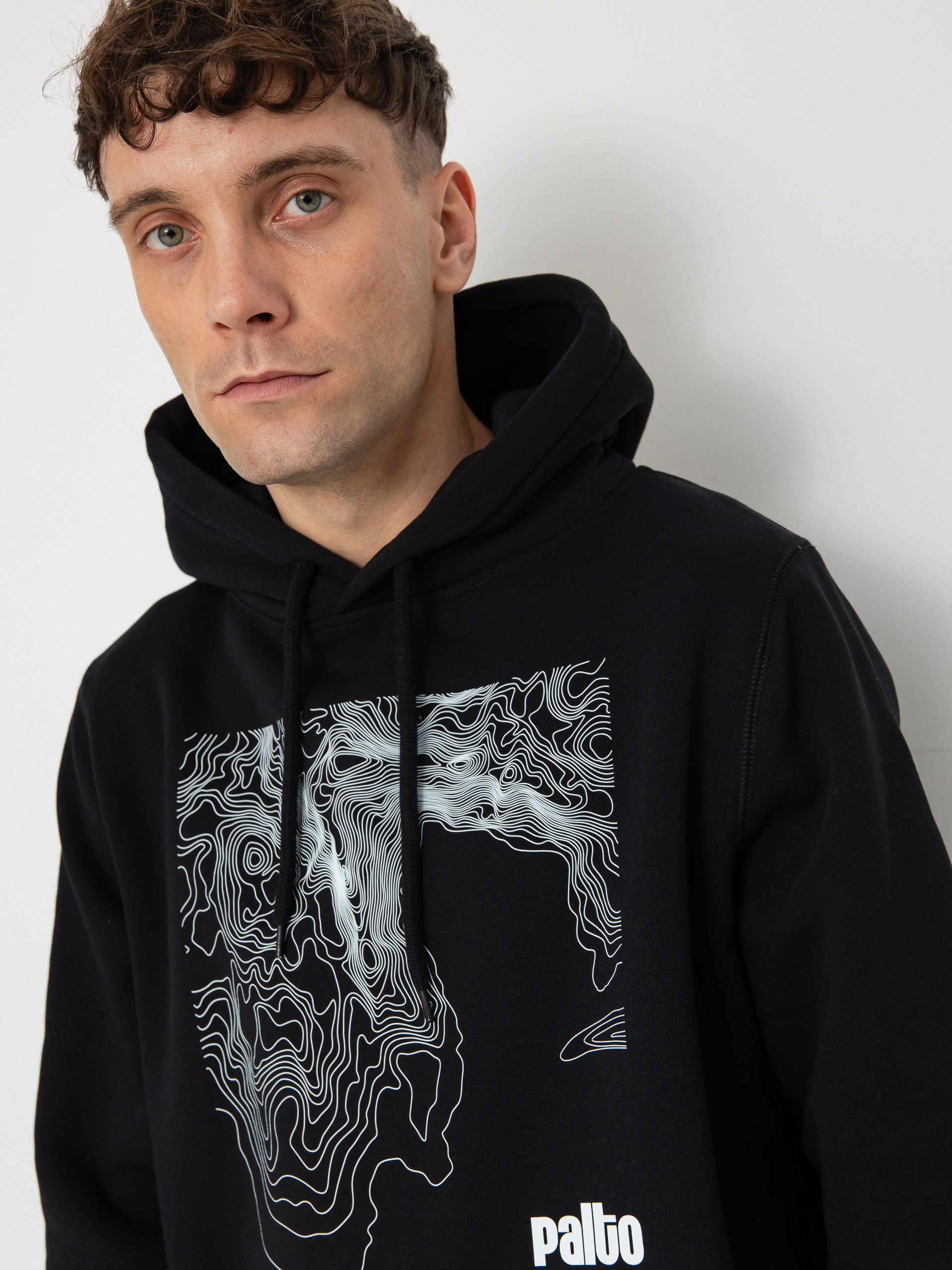 Palto Topography HD Kapucnis pulóver (black)